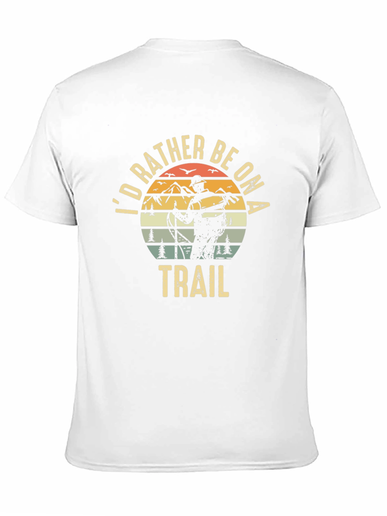 Retro Hiking T-Shirt - Id Rather Be On Trail