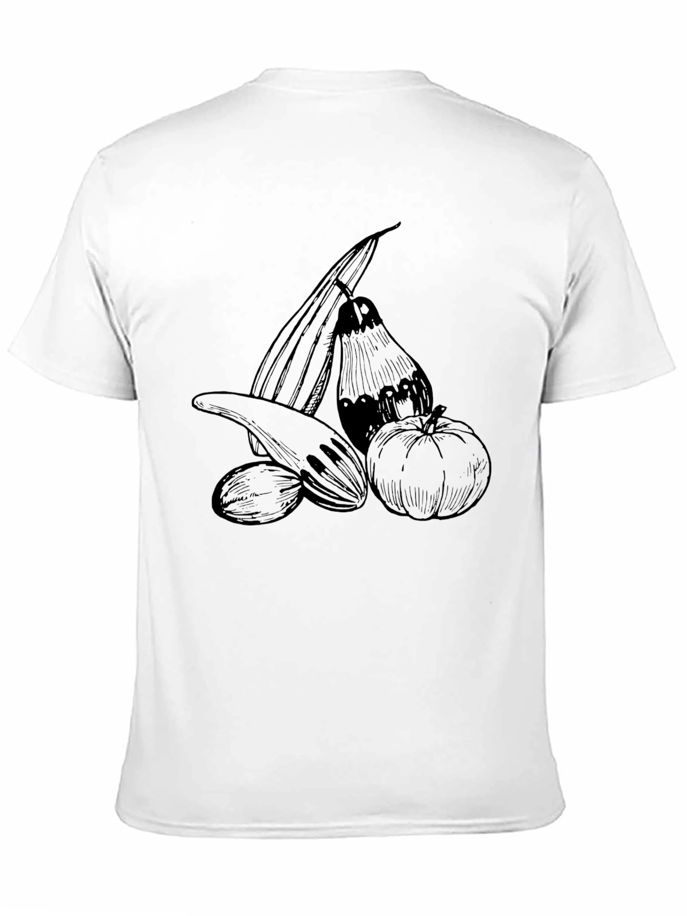 Mens Black Graphic Tee - Harvest Vegetables