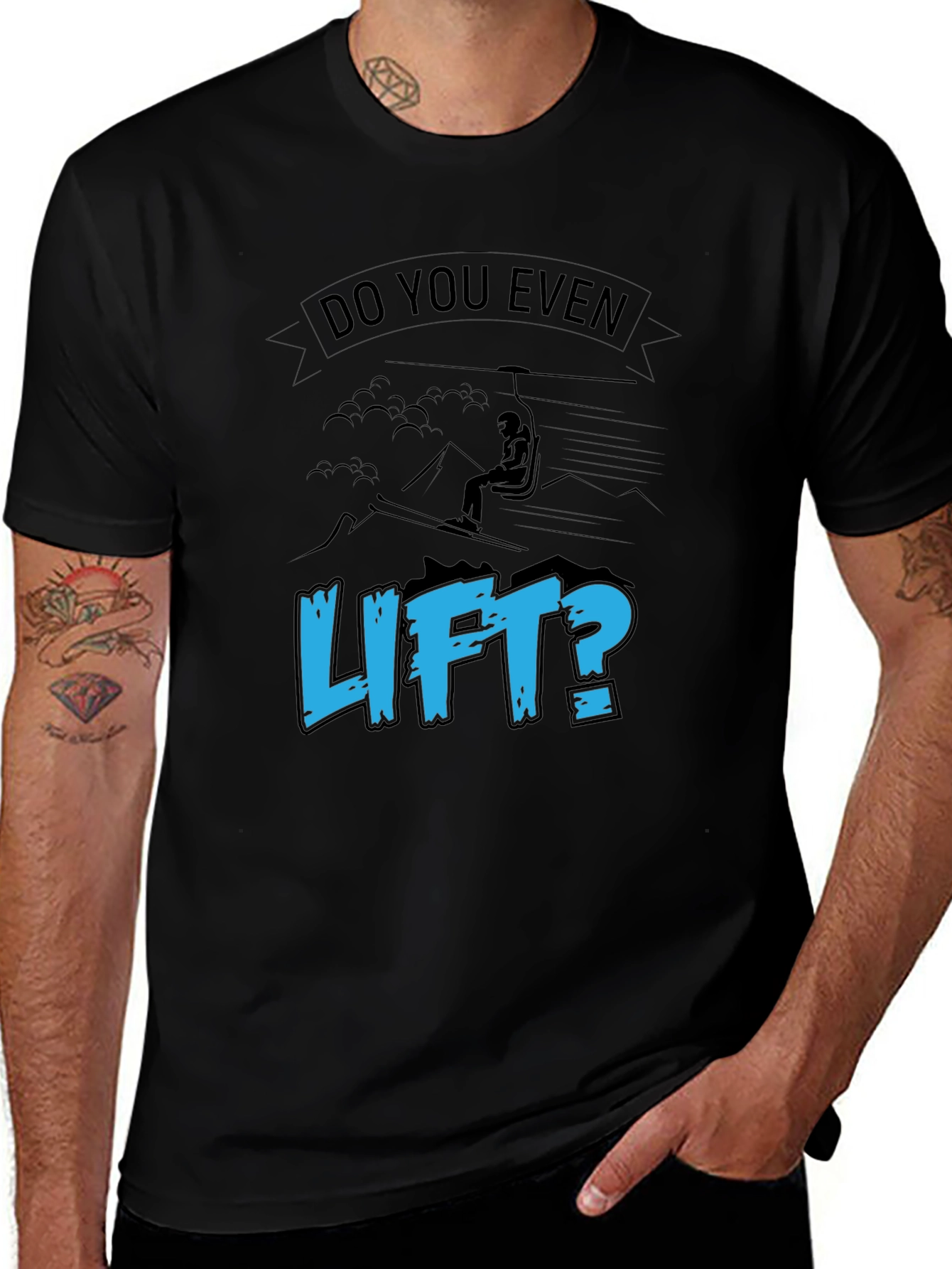 Do You Even Lift? Ski T-Shirt - Black