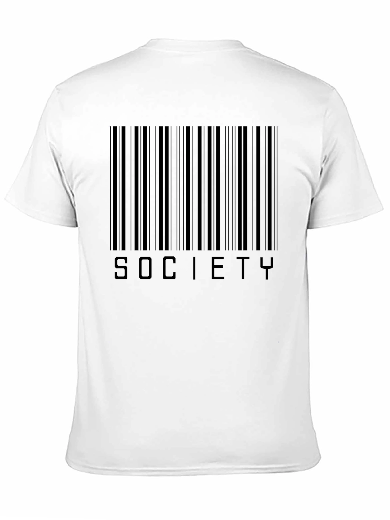 Society Barcode Graphic Tee - Modern Black T-Shirt