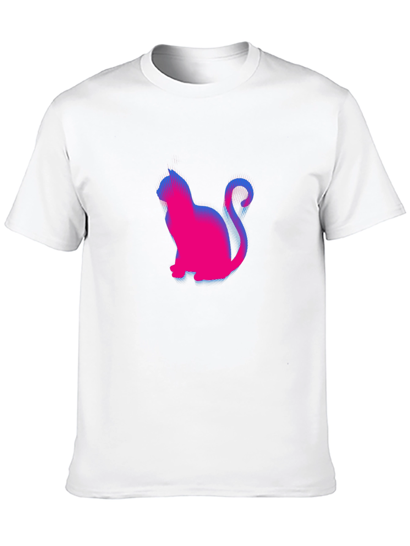Retro Cat Graphic Tee - Classic Black Crewneck