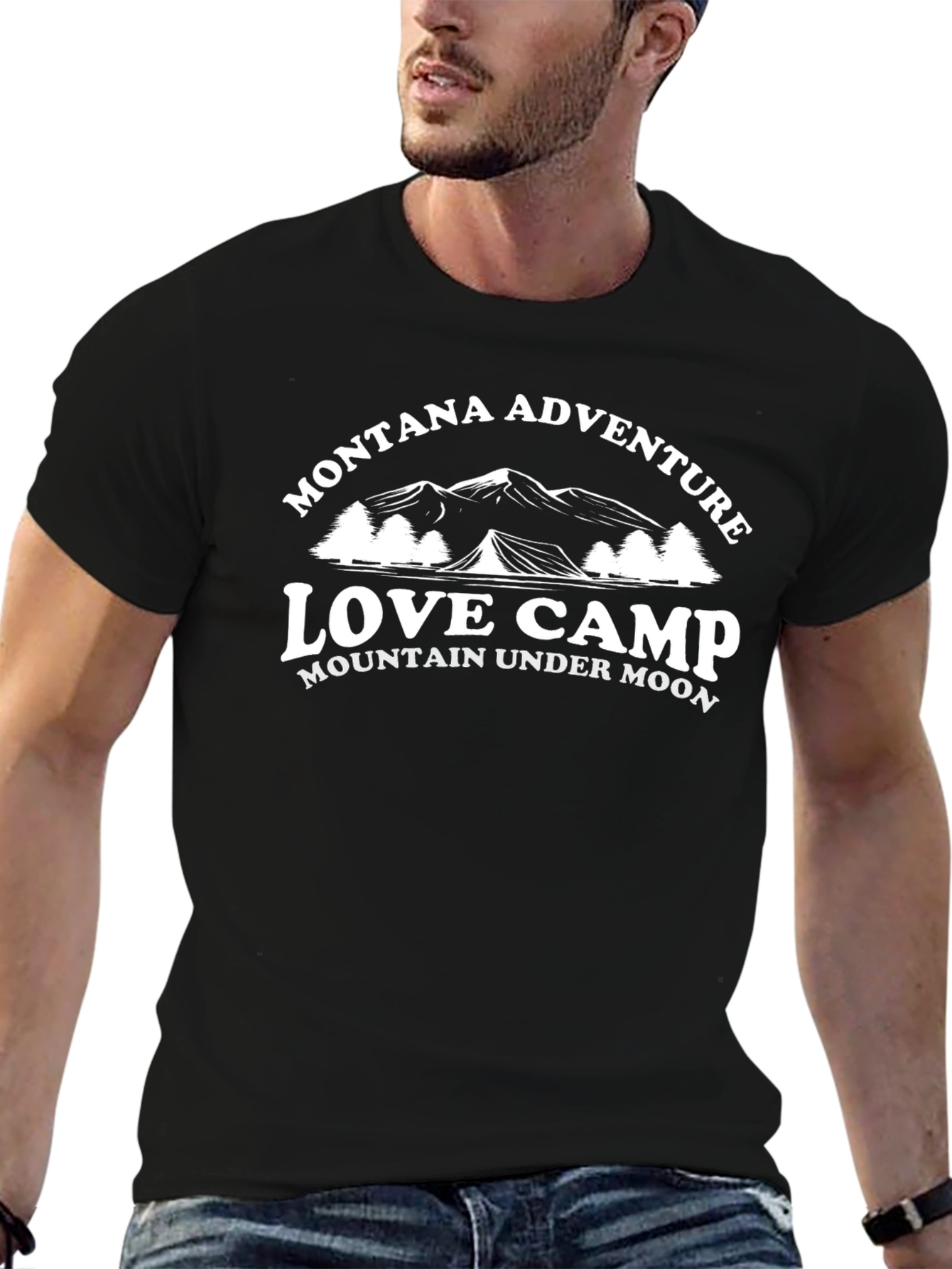 Montana Adventure Love Camp Mountain T-Shirt