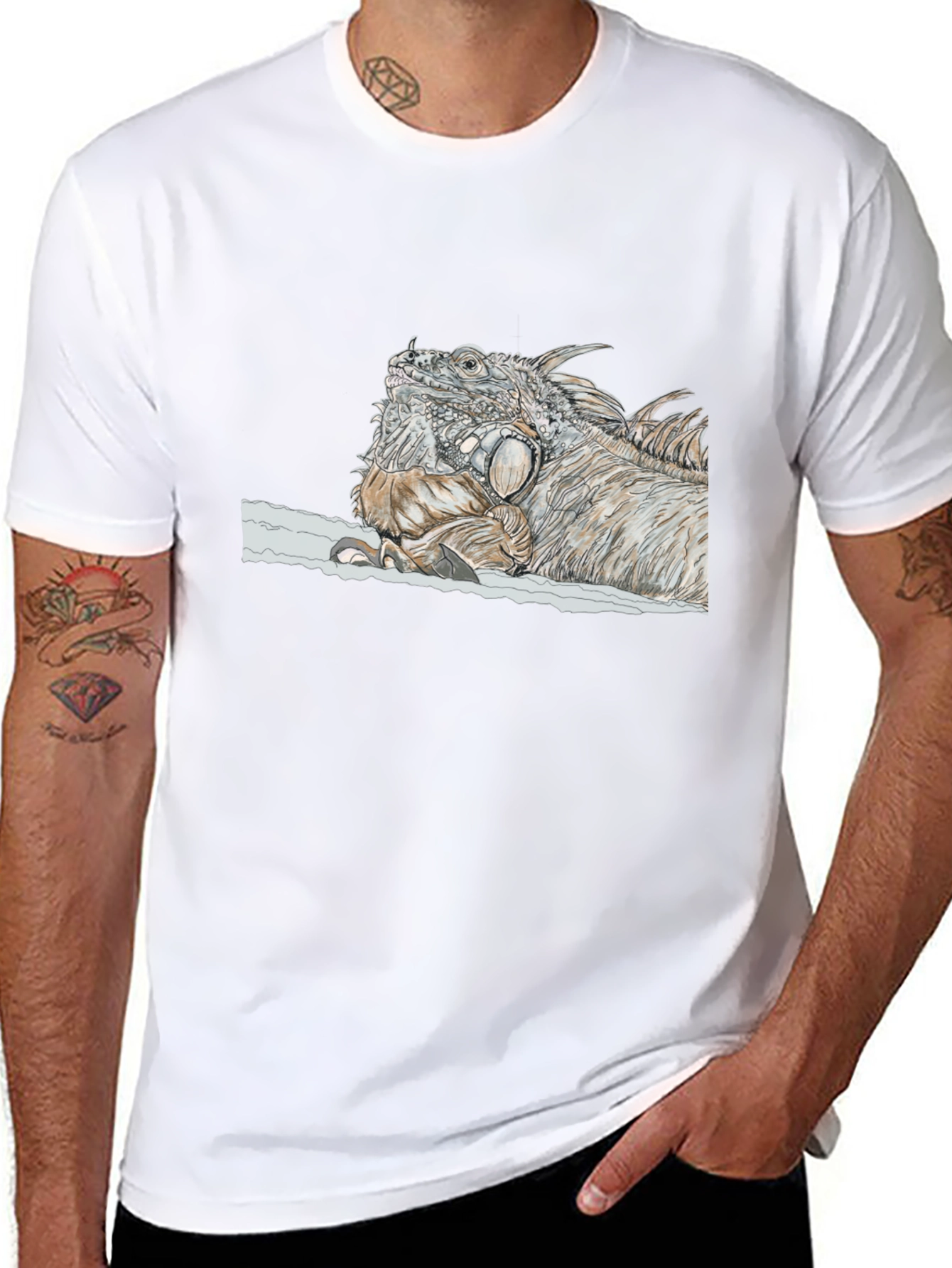 Iguana Graphic Tee - Cool Reptile Design