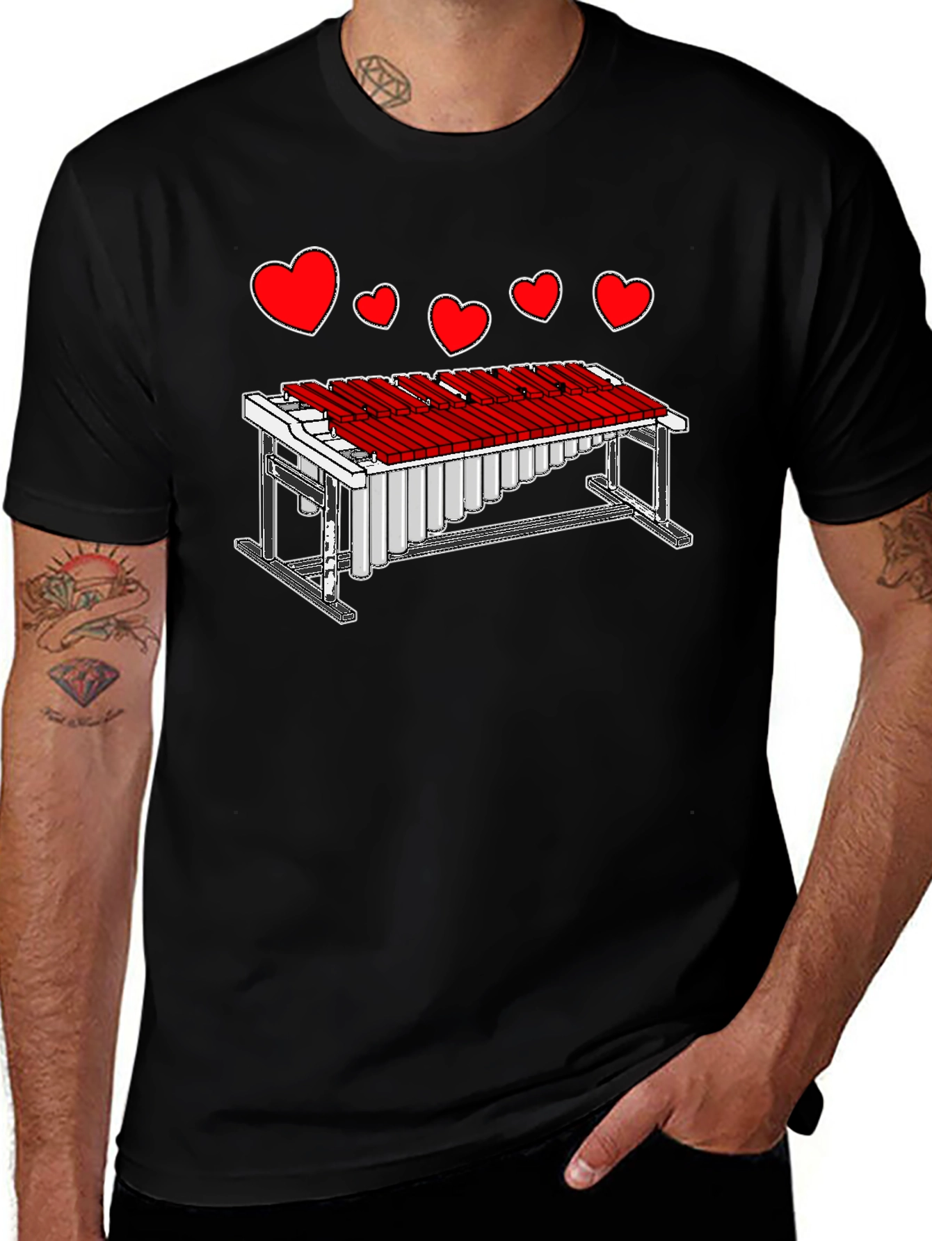 Musical Love T-Shirt - Percussionist Heart