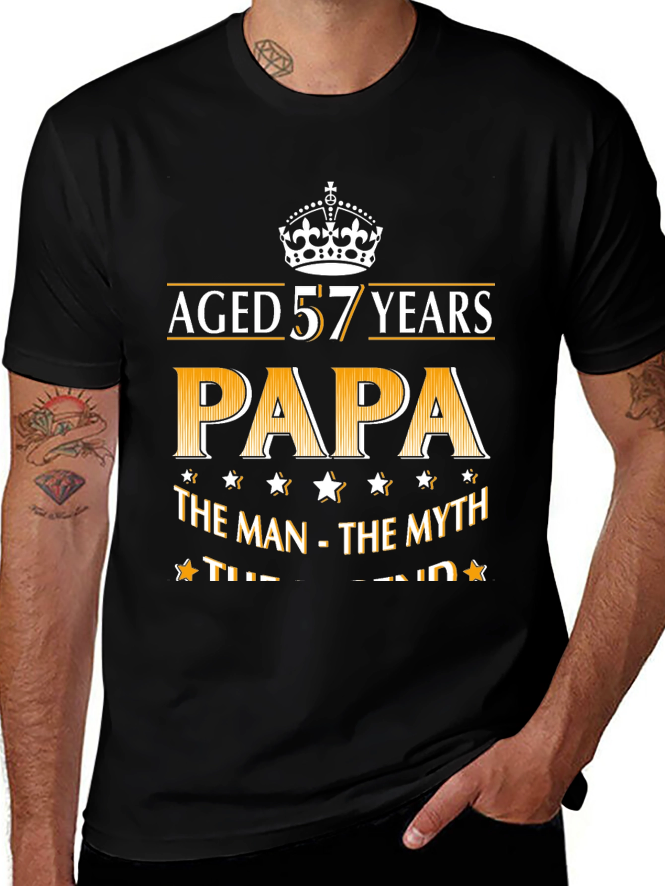 Aged 57 Years Papa T-Shirt