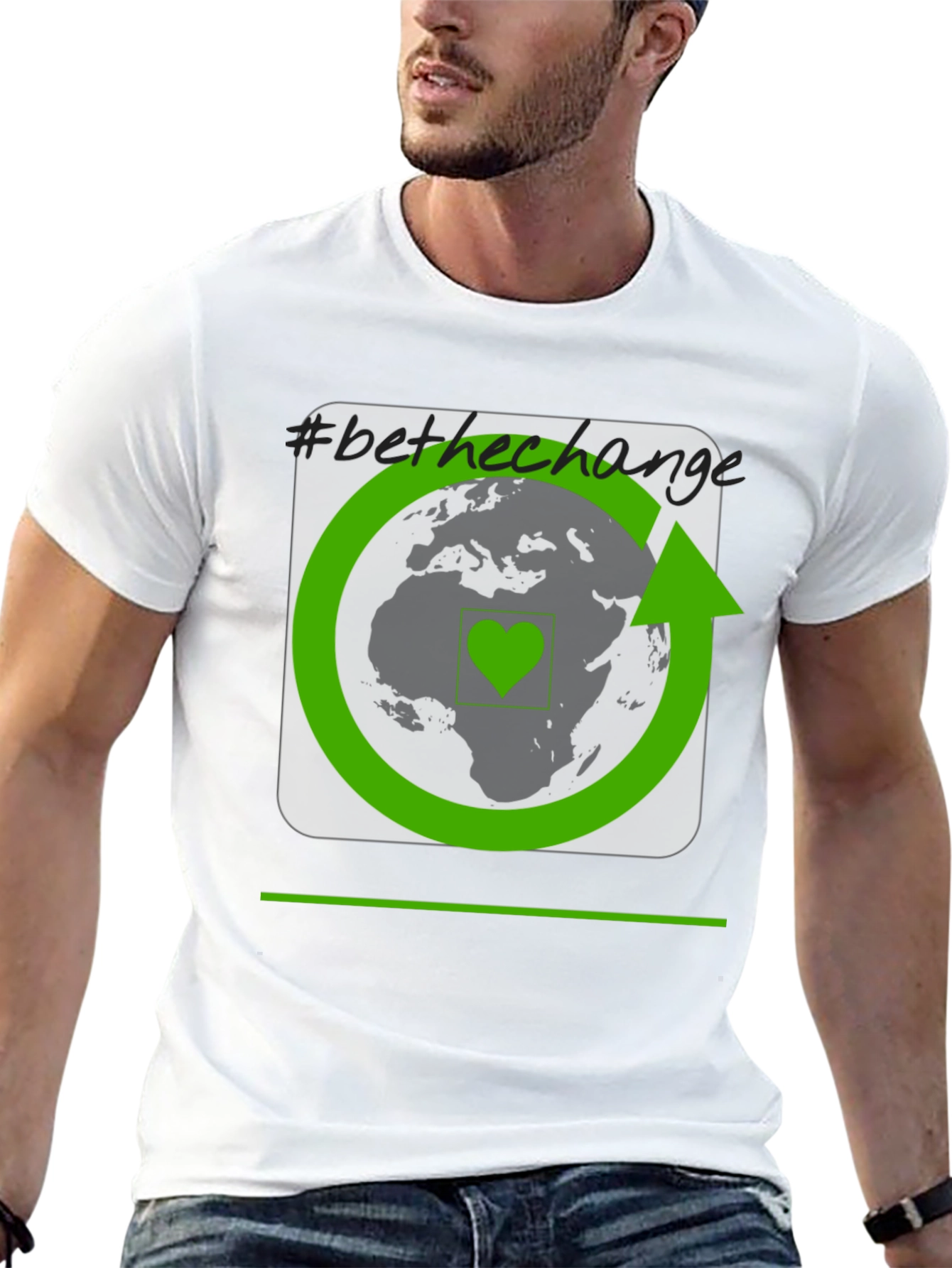 Eco-Friendly Be The Change Black T-Shirt