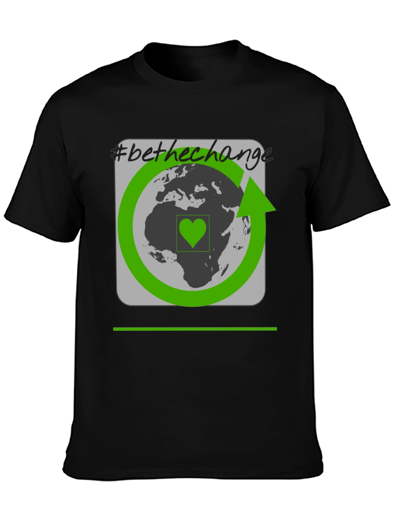 Eco-Friendly Be The Change Black T-Shirt