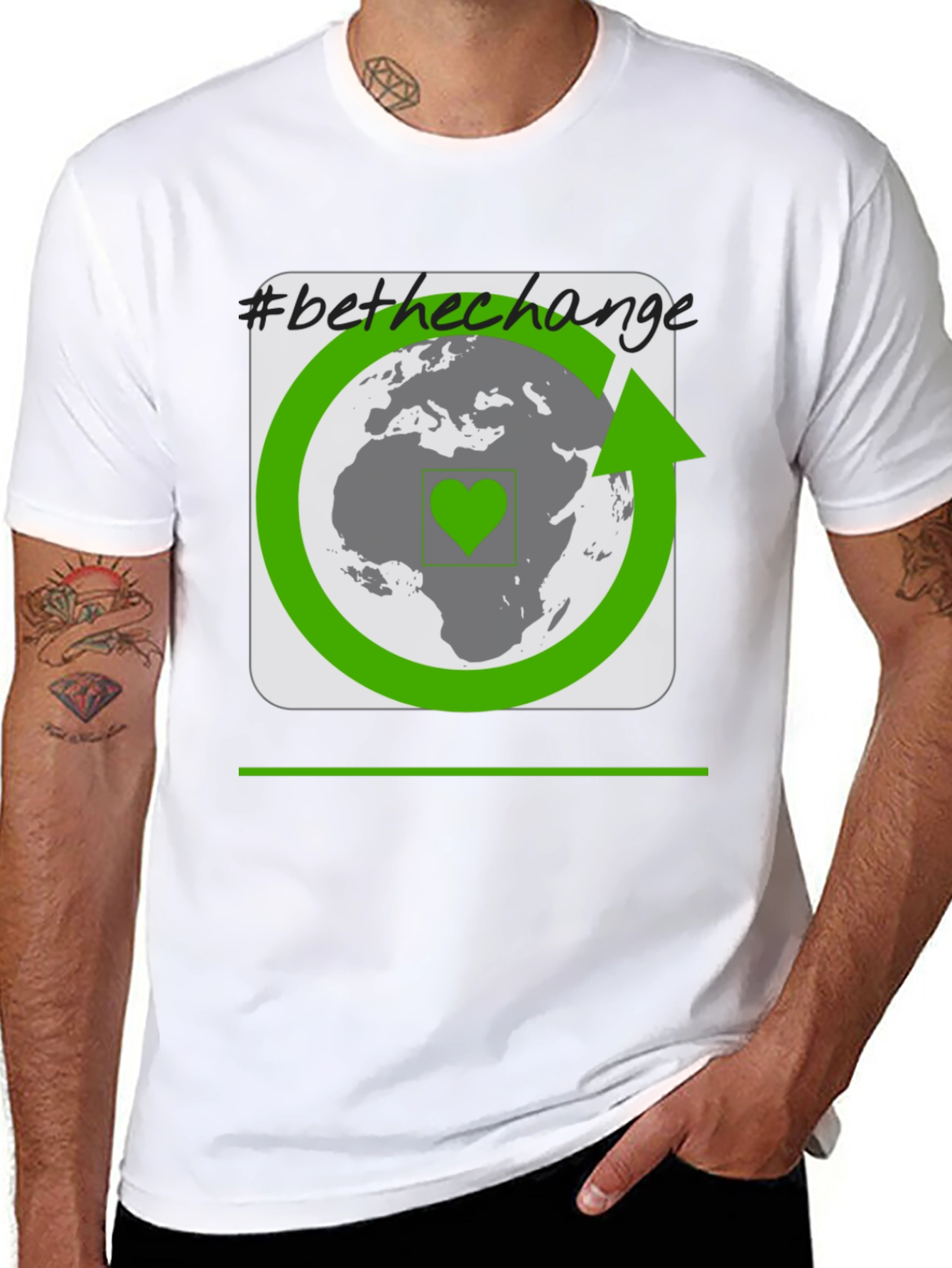 Eco-Friendly Be The Change Black T-Shirt