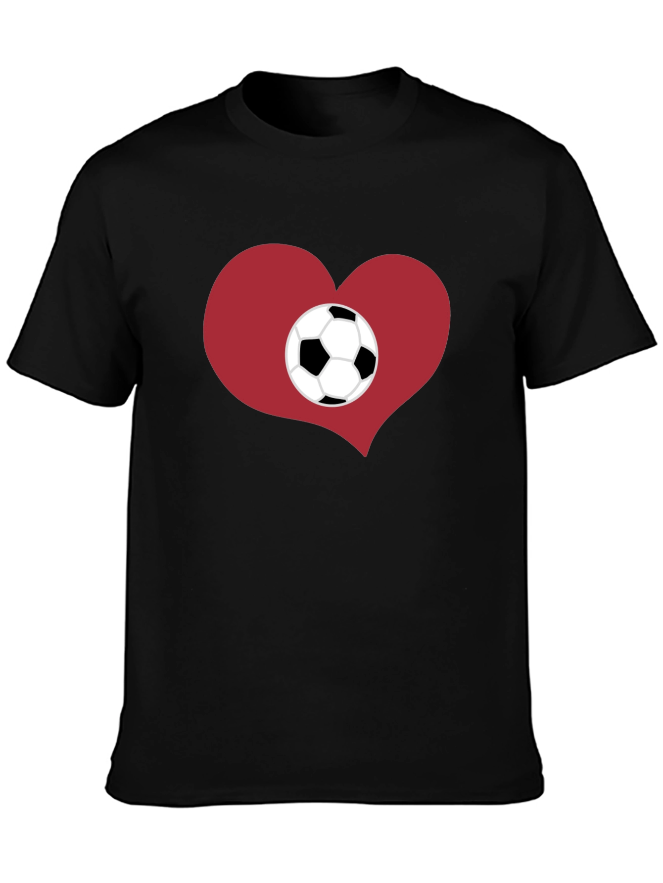 Soccer Heart Graphic Tee - Stylish Cotton Shirt