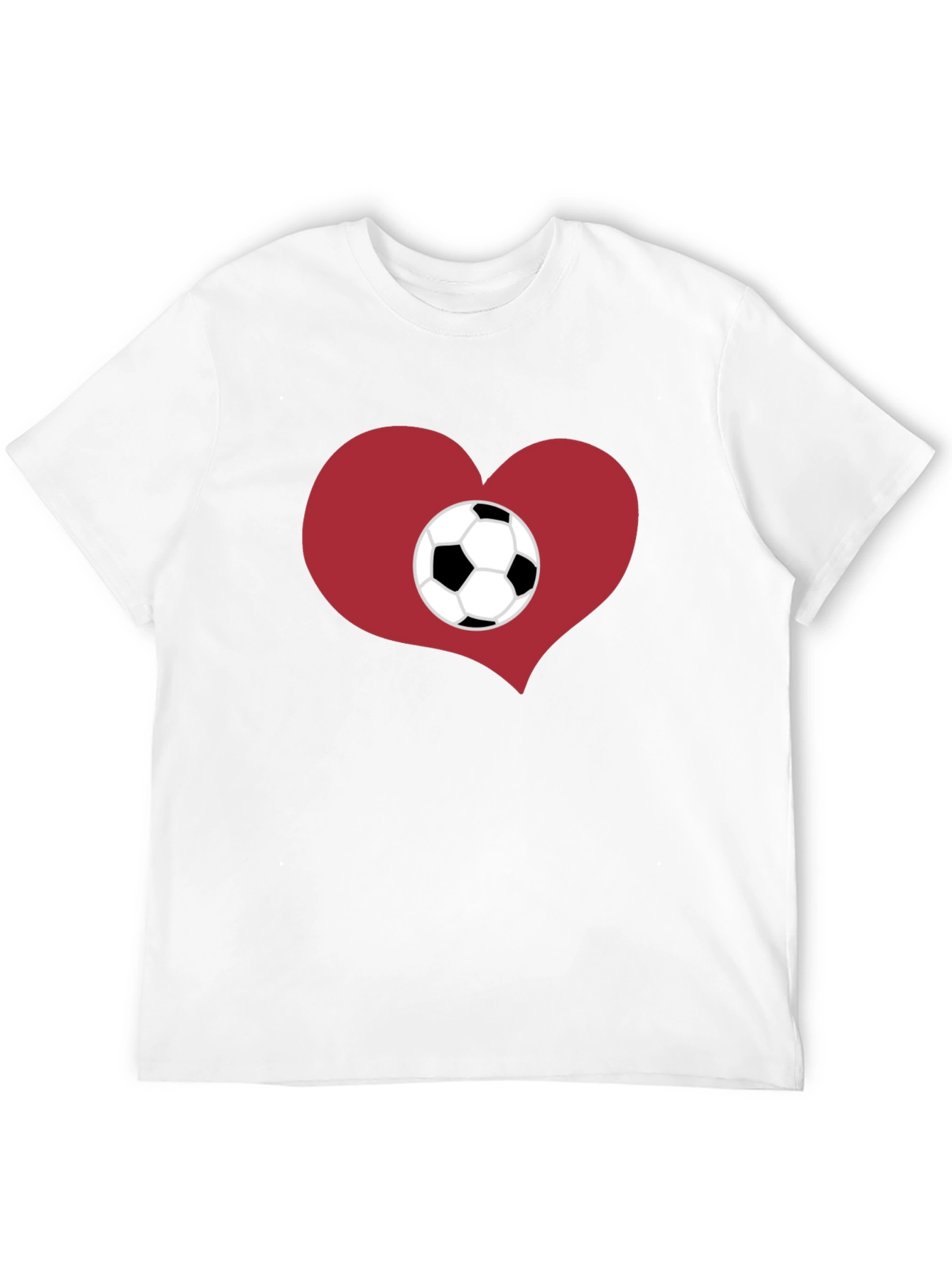 Soccer Heart Graphic Tee - Stylish Cotton Shirt