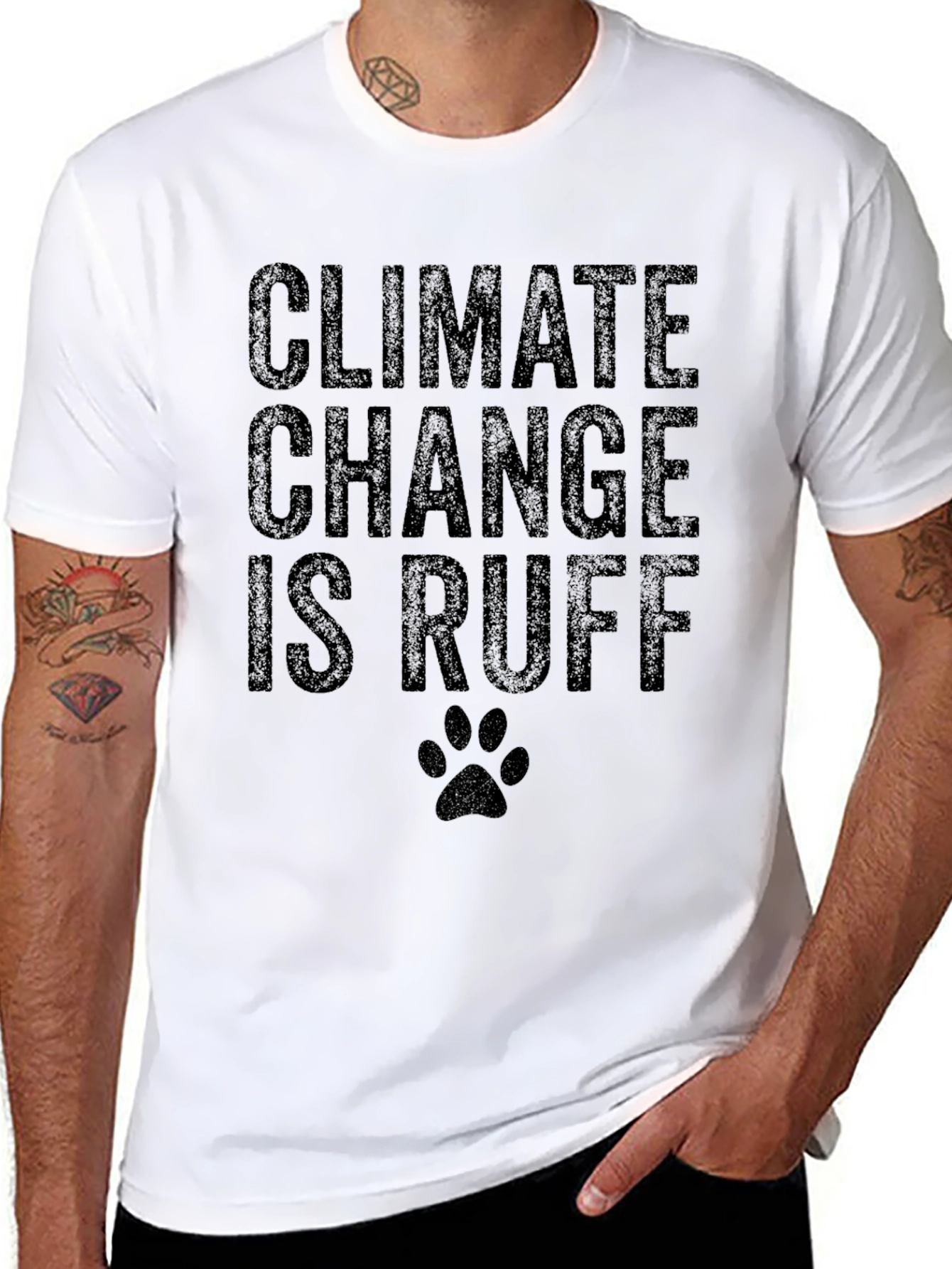 Climate Change is Ruff Graphic T-Shirt
