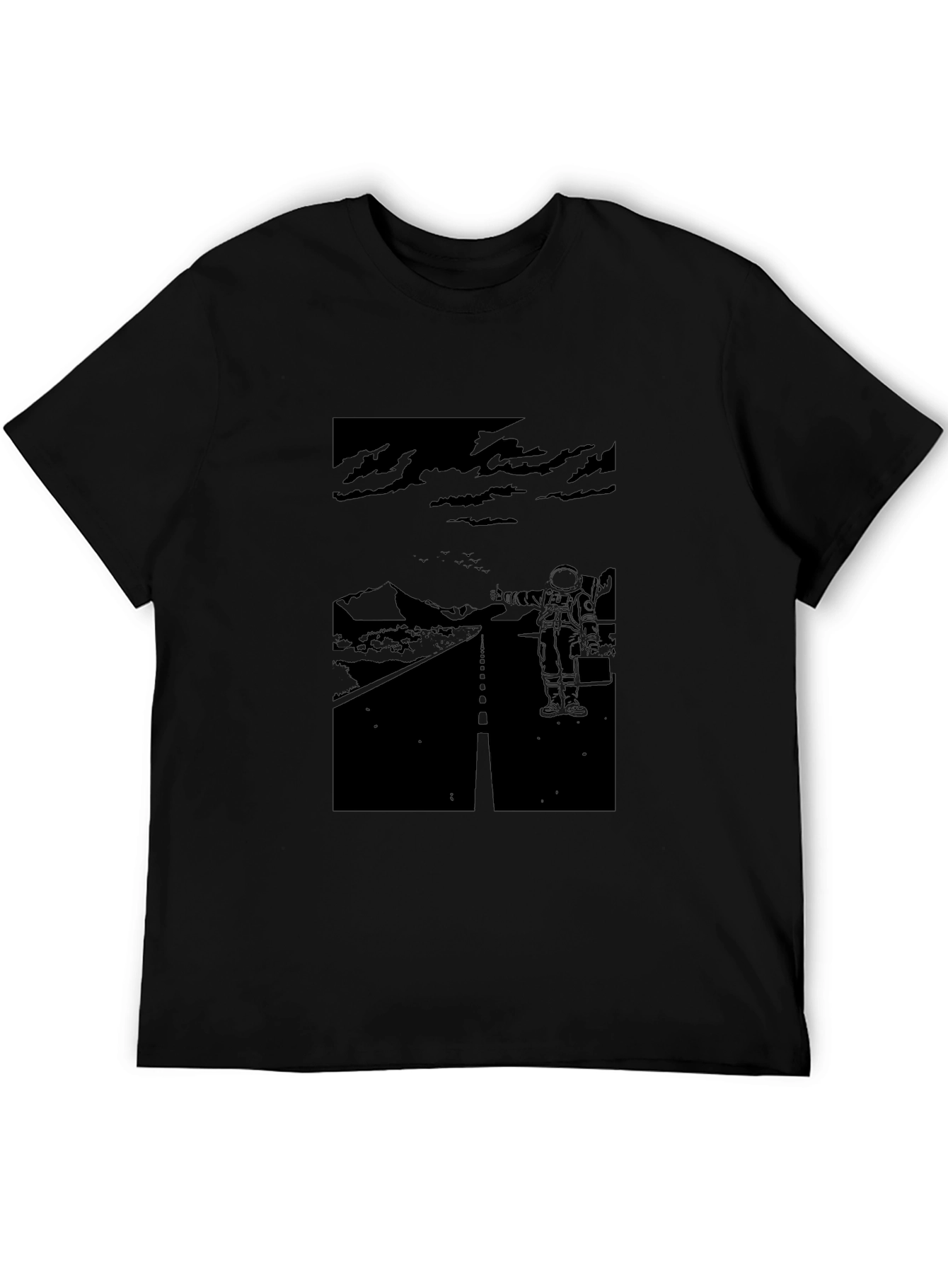 Astronaut Road Trip Graphic Tee - Black
