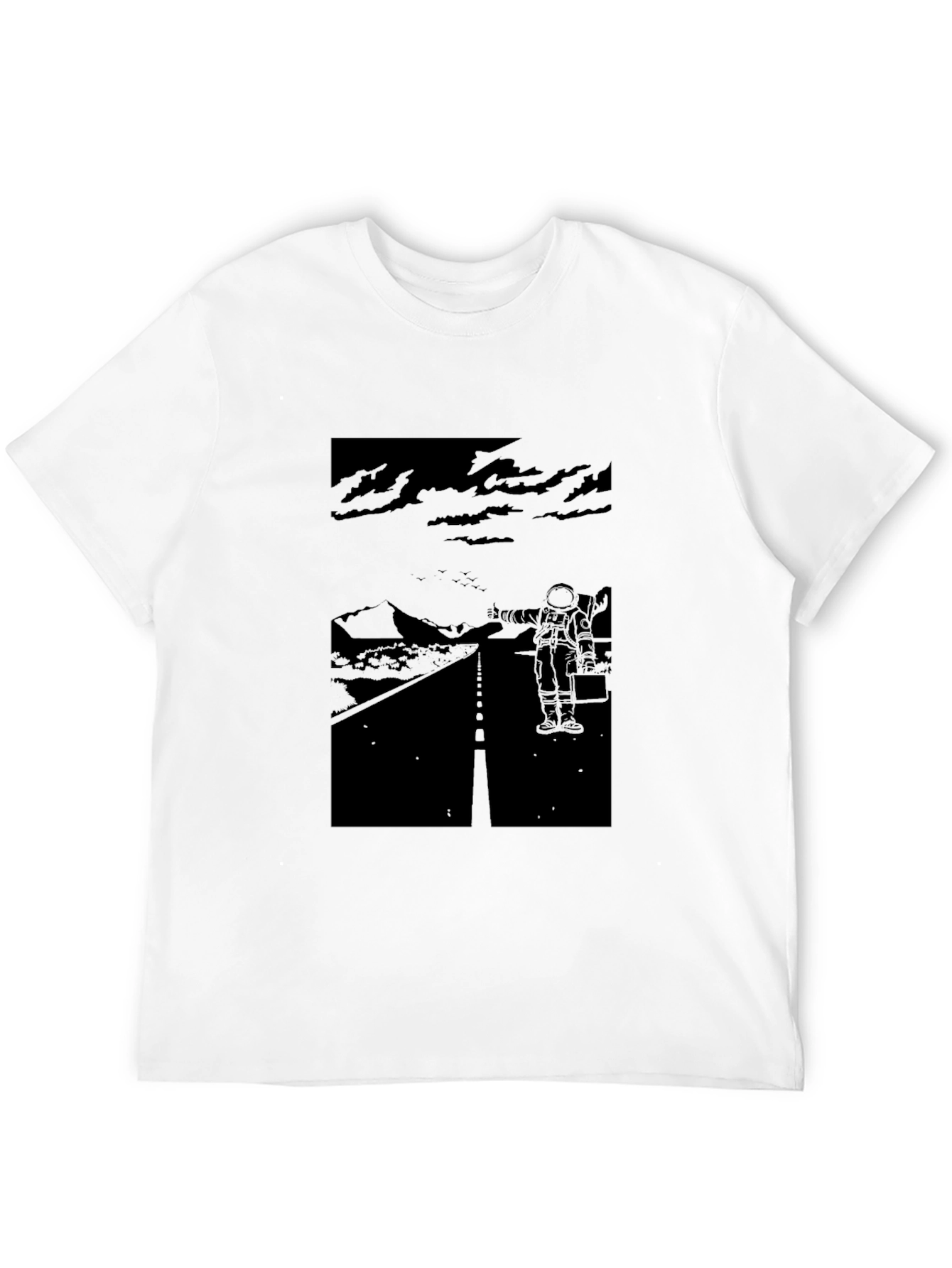 Astronaut Road Trip Graphic Tee - Black