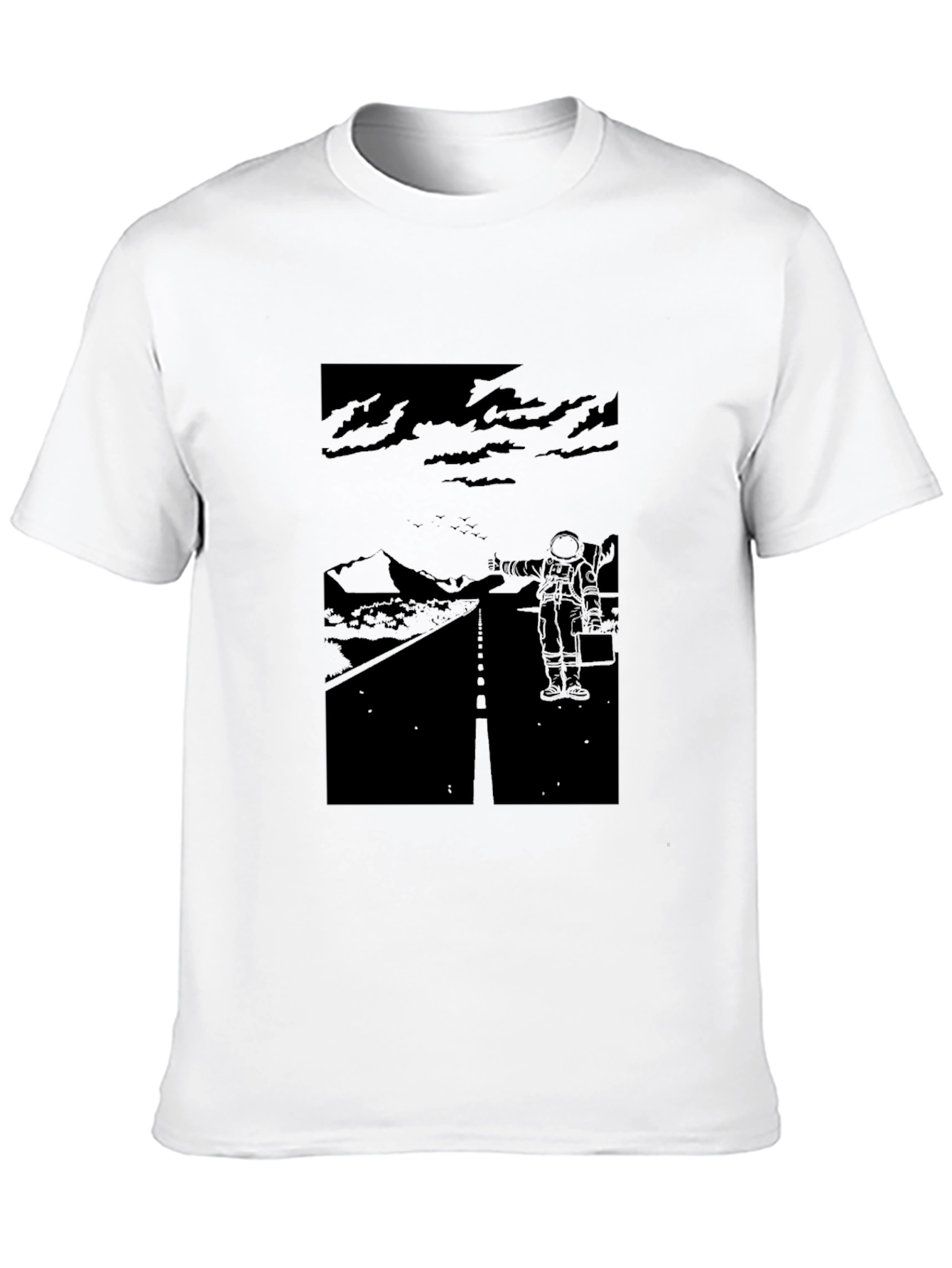 Astronaut Road Trip Graphic Tee - Black