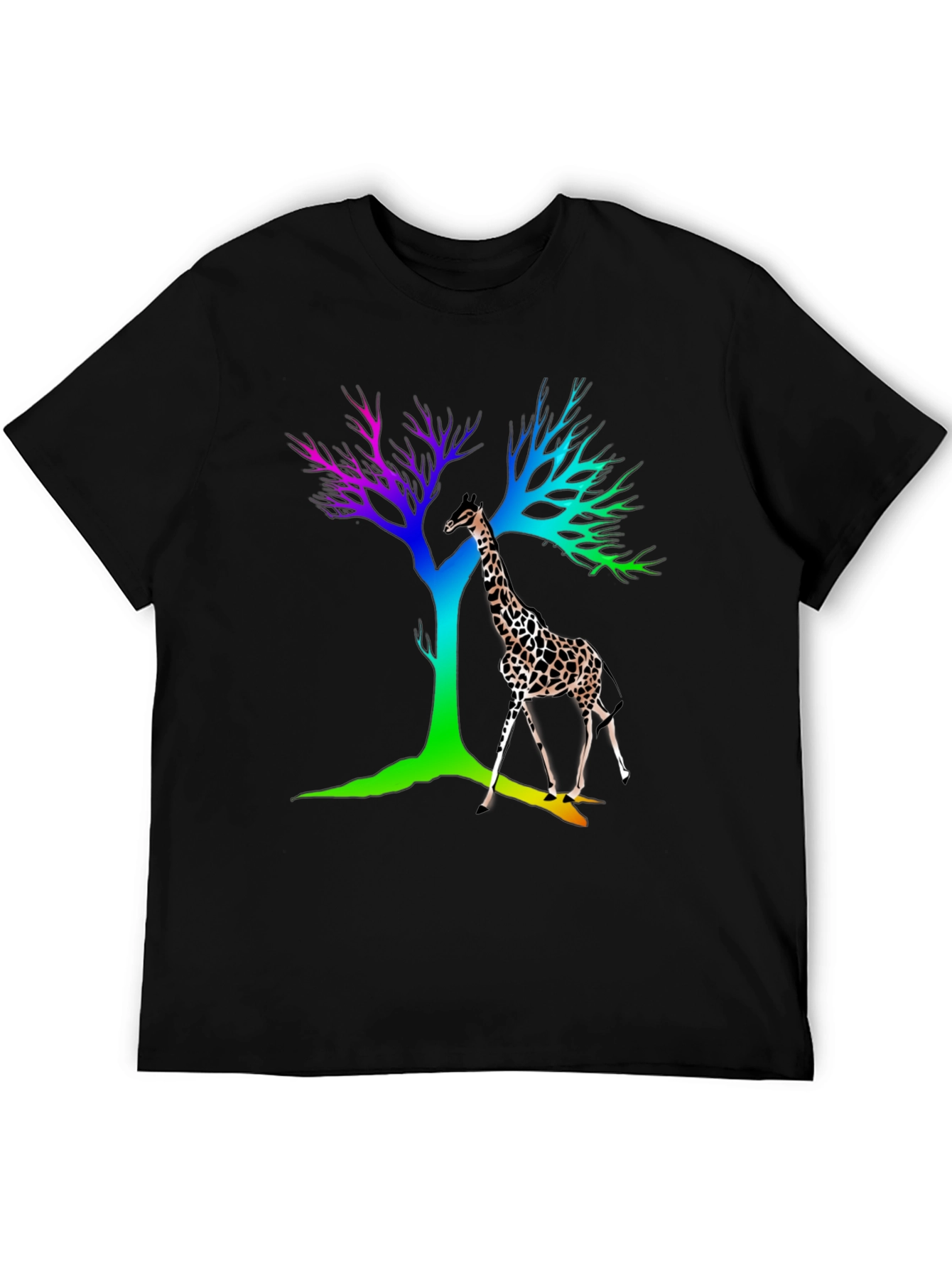 Giraffe & Rainbow Tree Graphic Tee