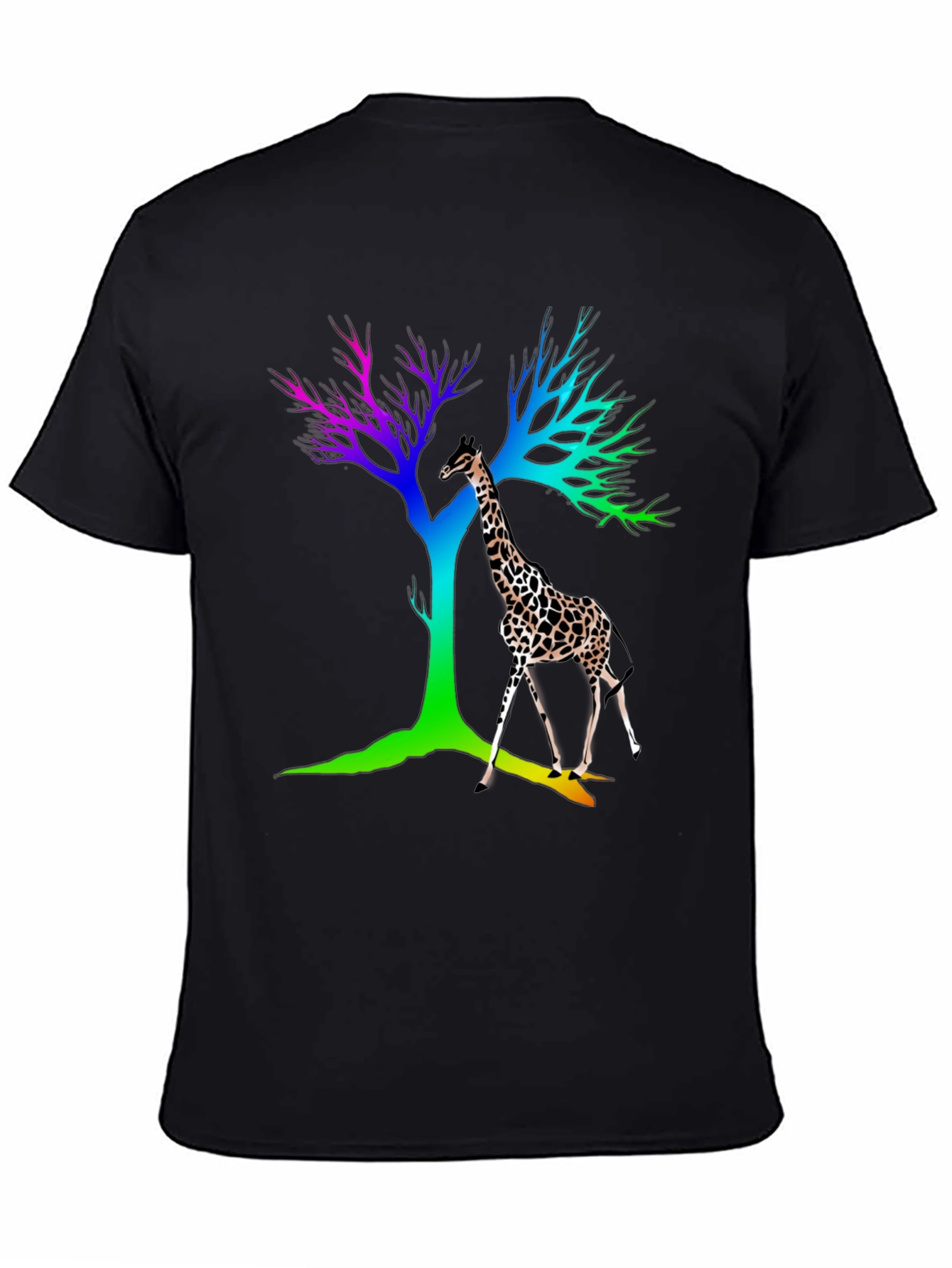 Giraffe & Rainbow Tree Graphic Tee