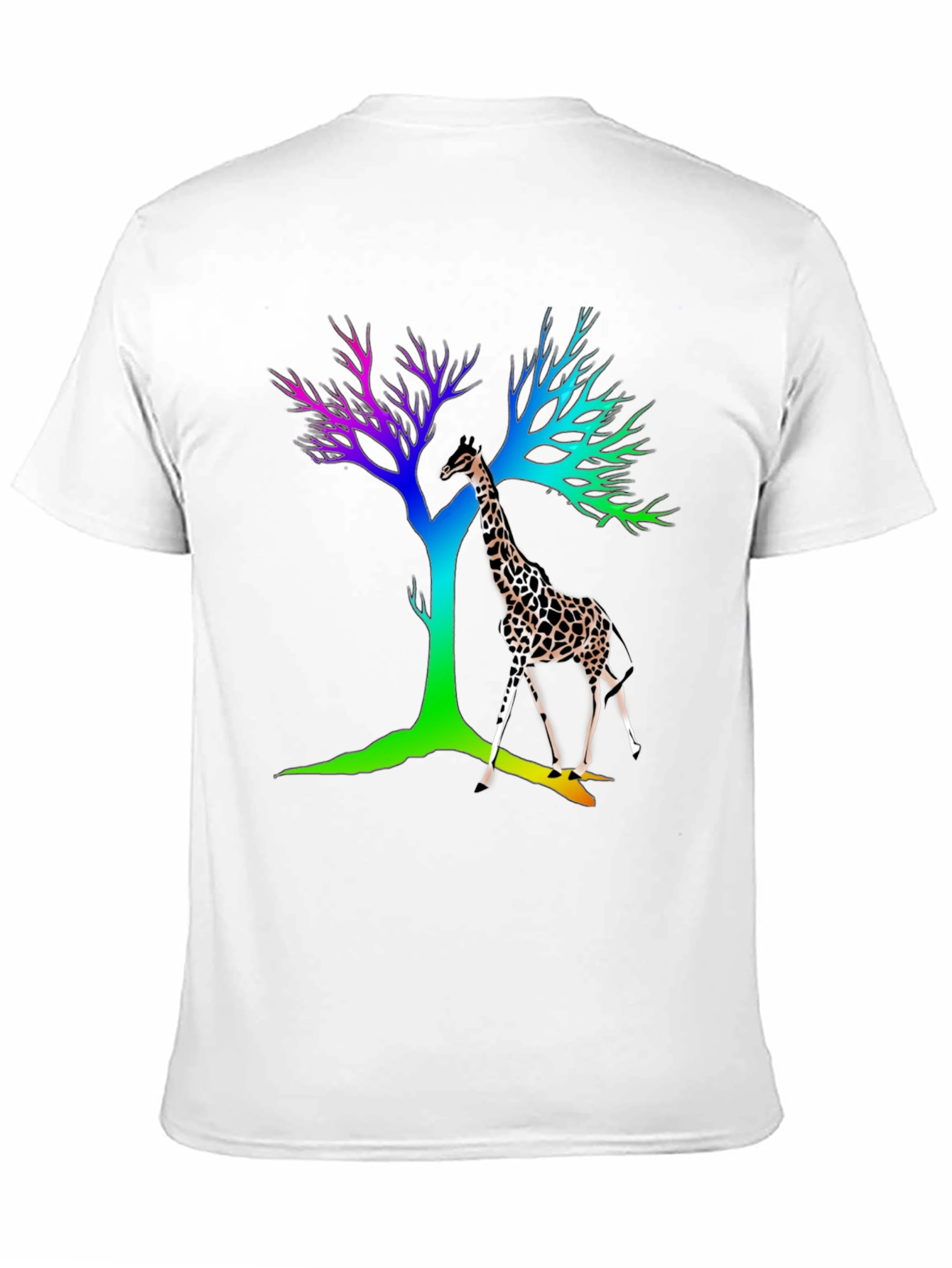 Giraffe & Rainbow Tree Graphic Tee