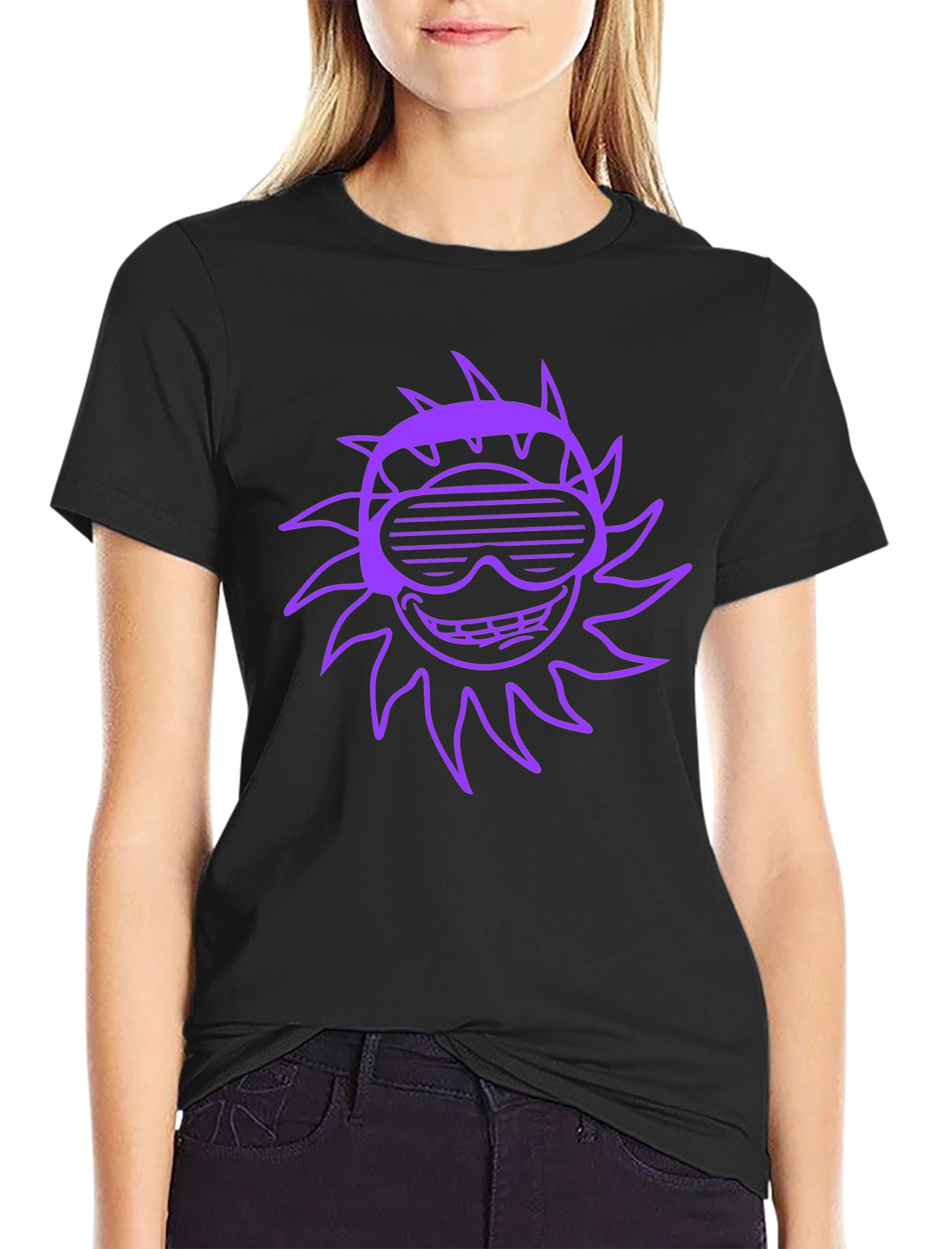 Cool Sun Graphic Black T-Shirt