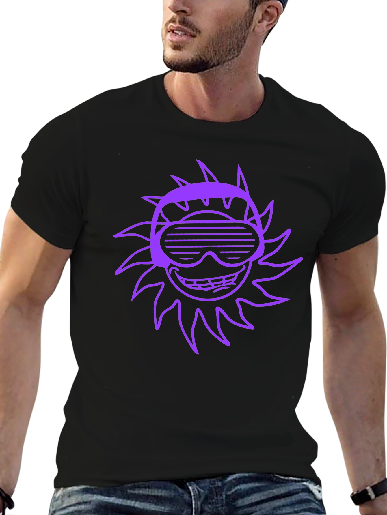 Cool Sun Graphic Black T-Shirt