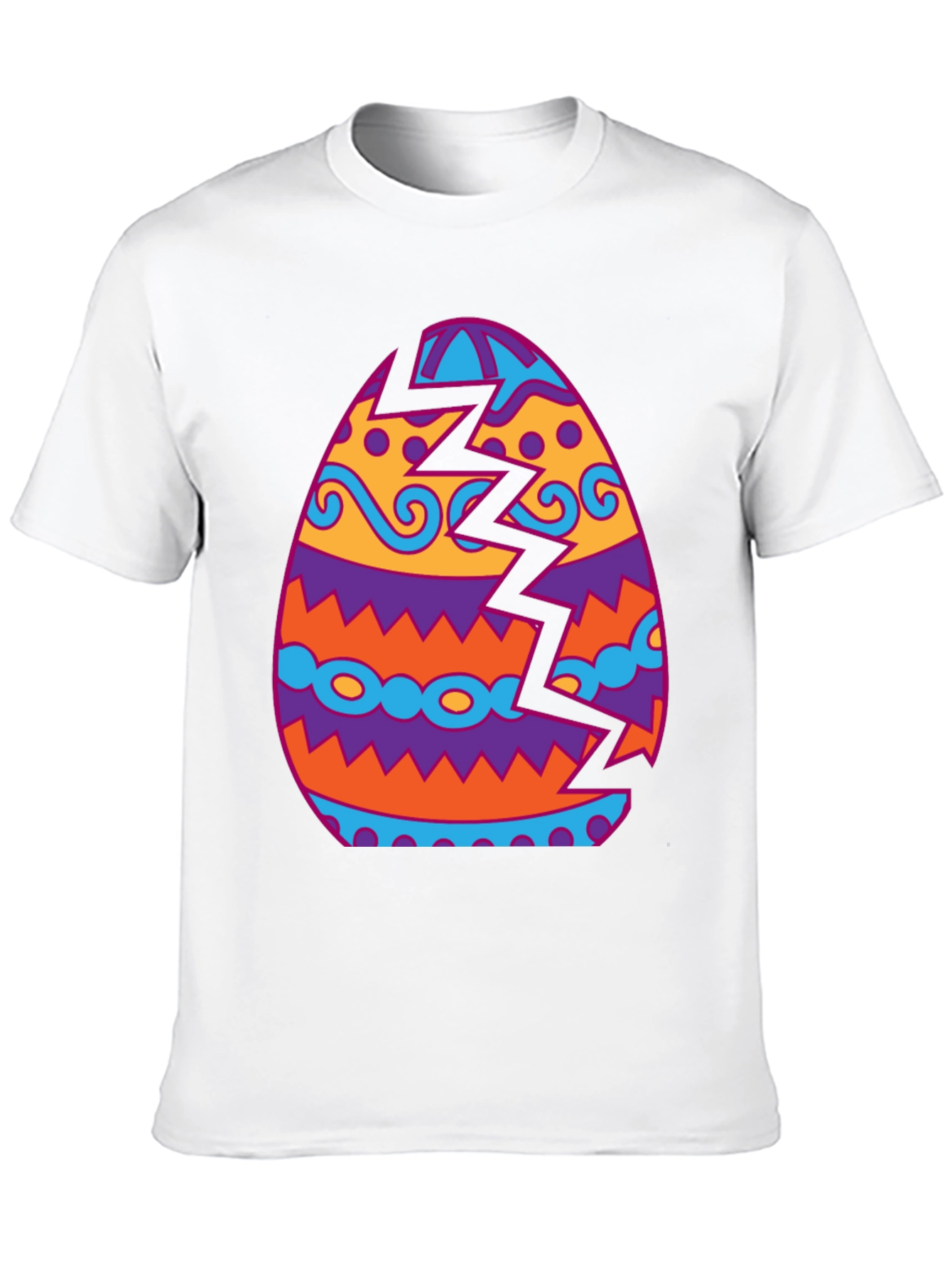 Cracked Easter Egg Graphic Tee - Unique Holiday Shirt