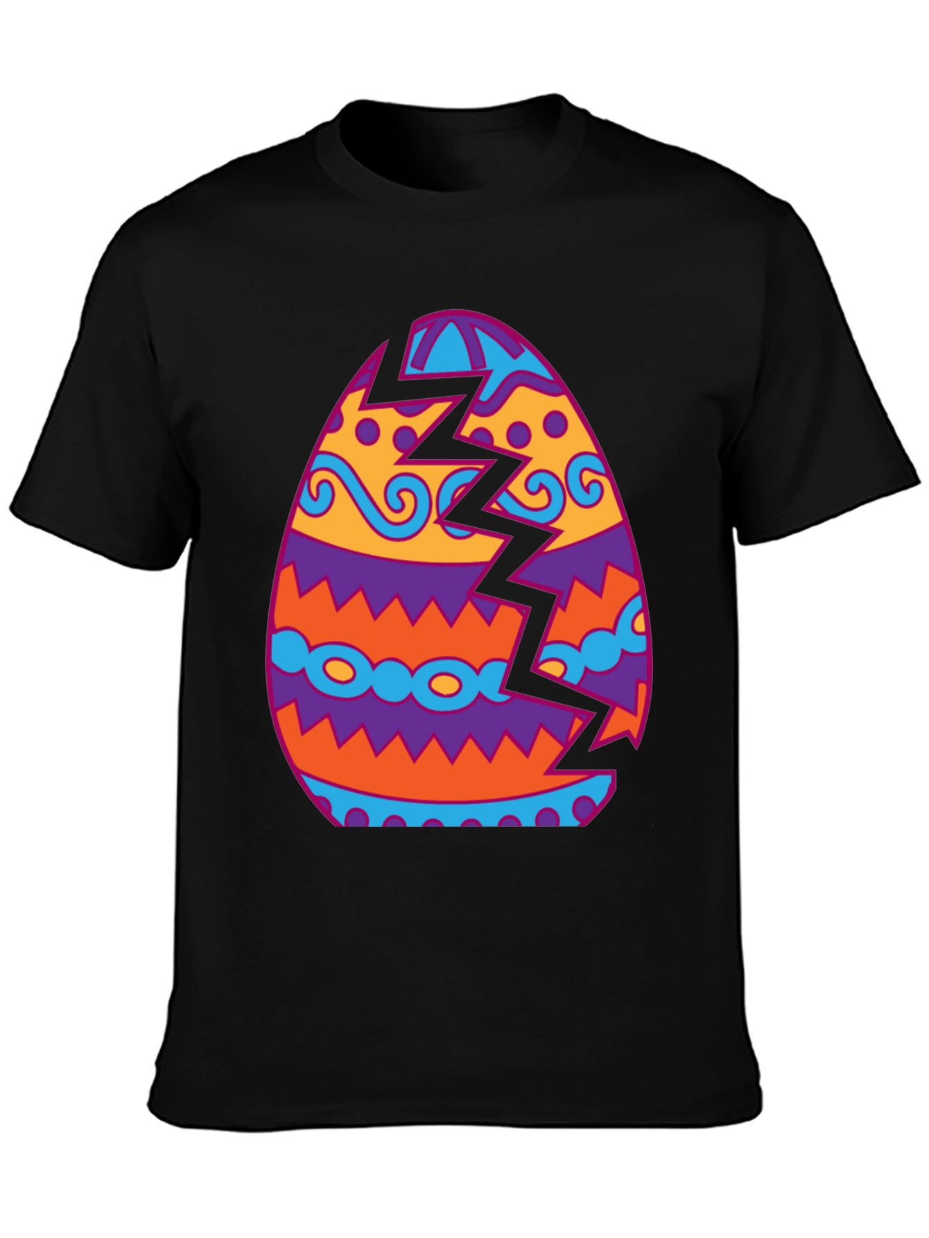 Cracked Easter Egg Graphic Tee - Unique Holiday Shirt
