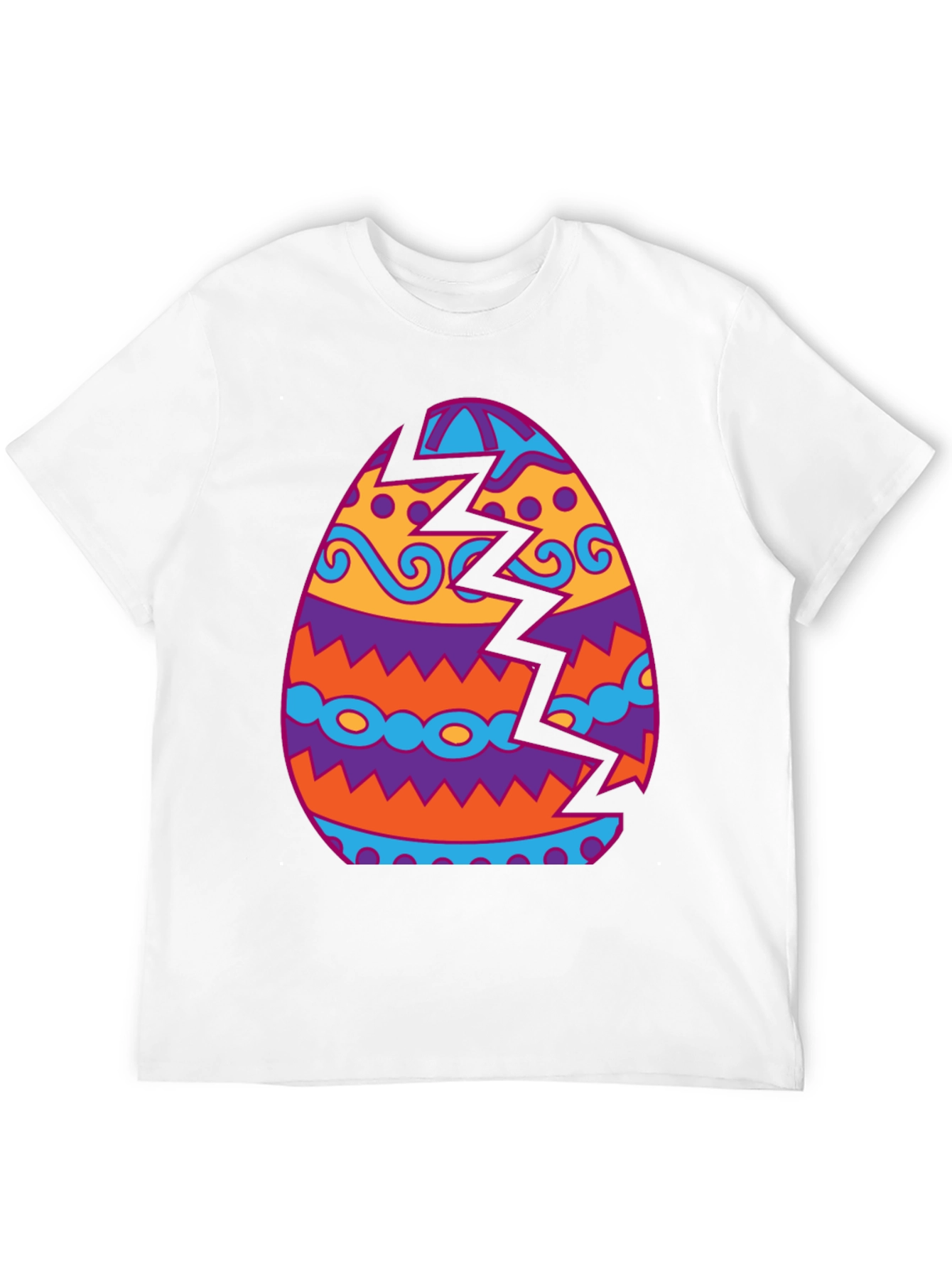 Cracked Easter Egg Graphic Tee - Unique Holiday Shirt