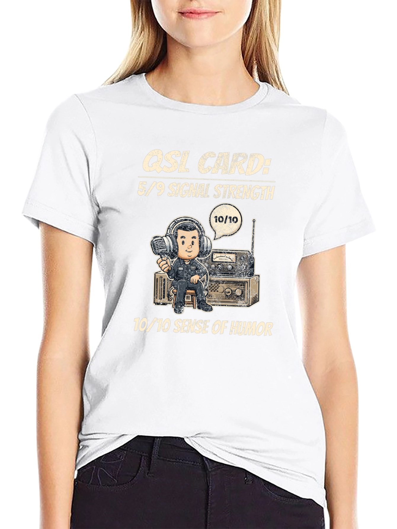 QSL Card Ham Radio T-Shirt 5/9 Signal Strength