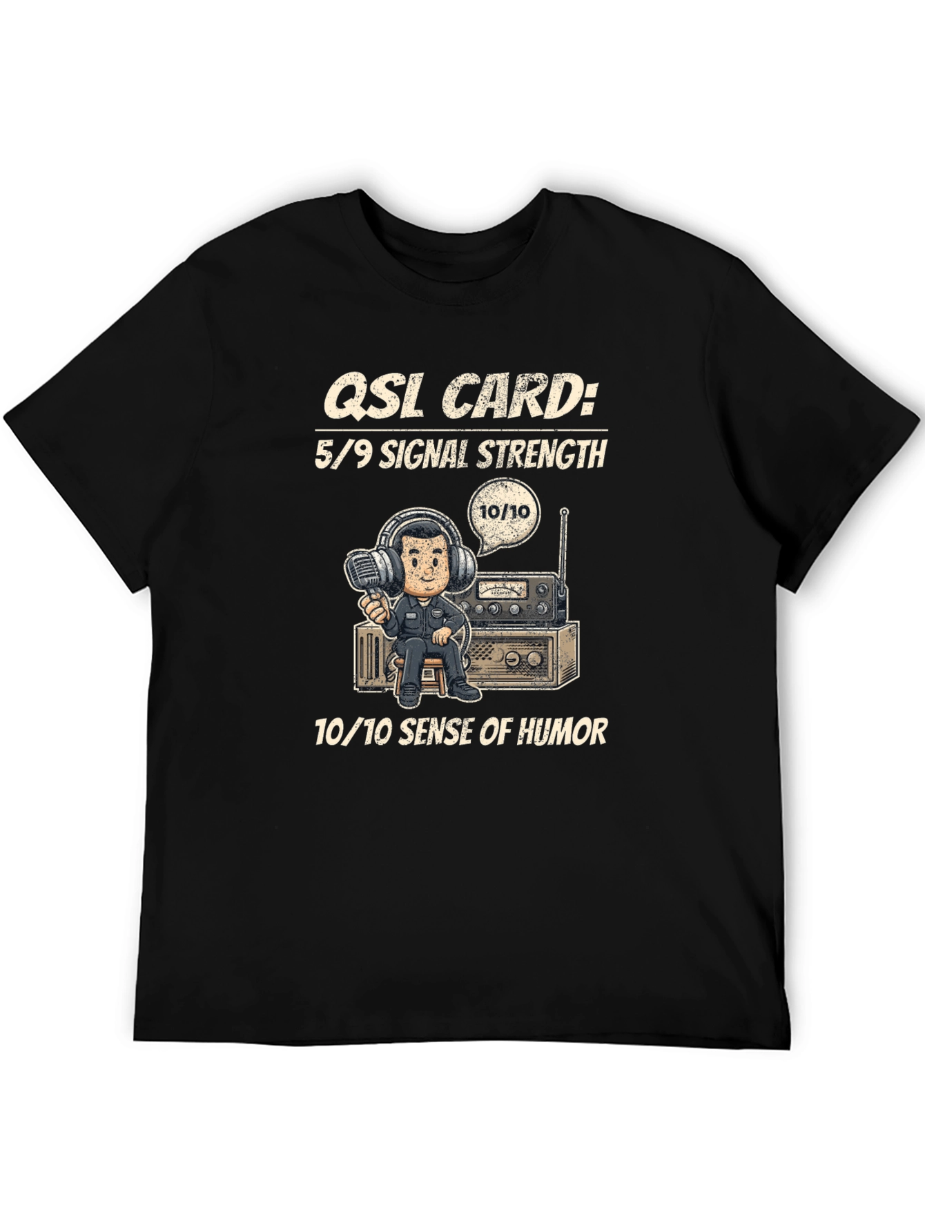 QSL Card Ham Radio T-Shirt 5/9 Signal Strength