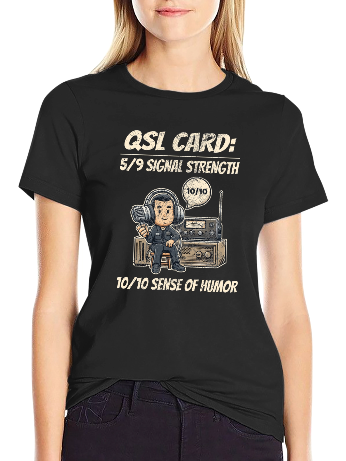 QSL Card Ham Radio T-Shirt 5/9 Signal Strength