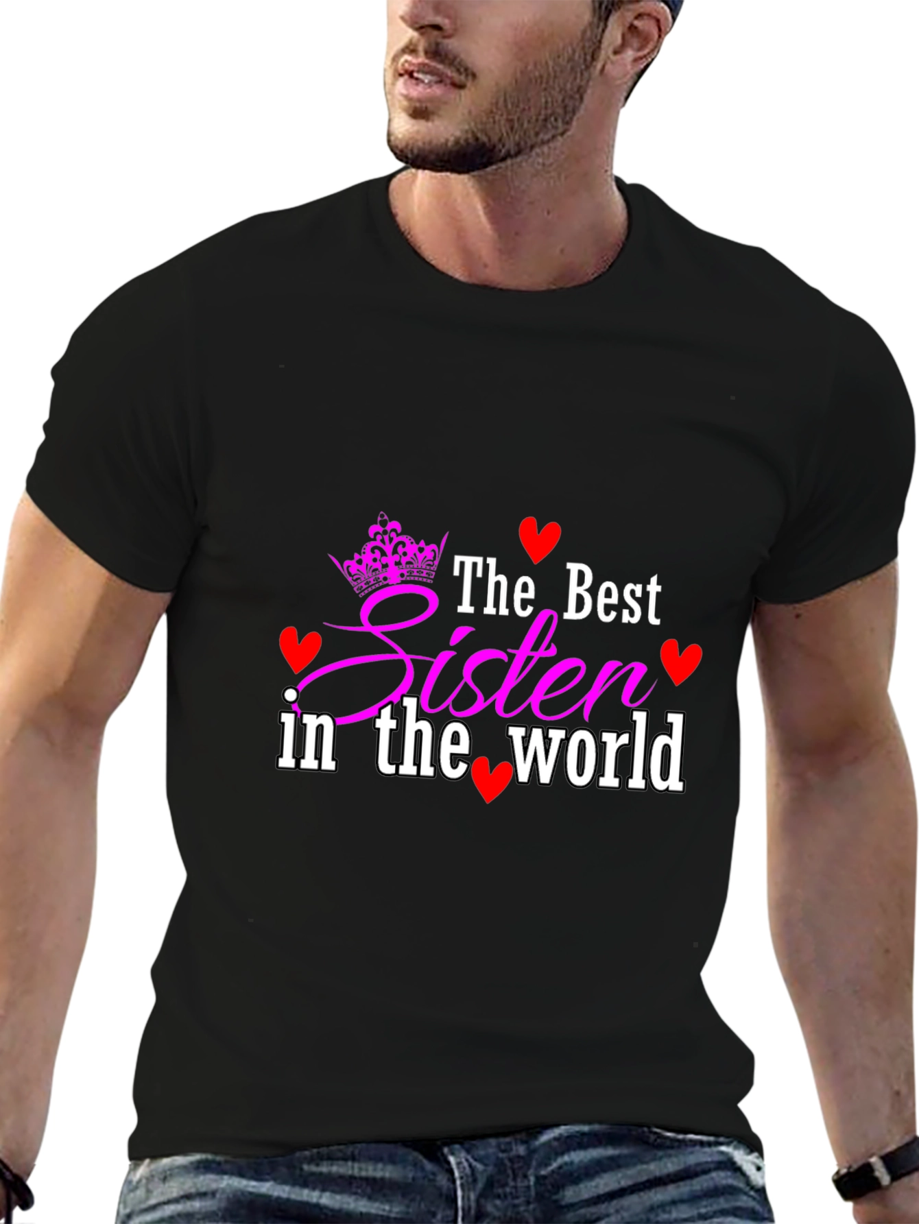 Best Sister In The World Black T-Shirt