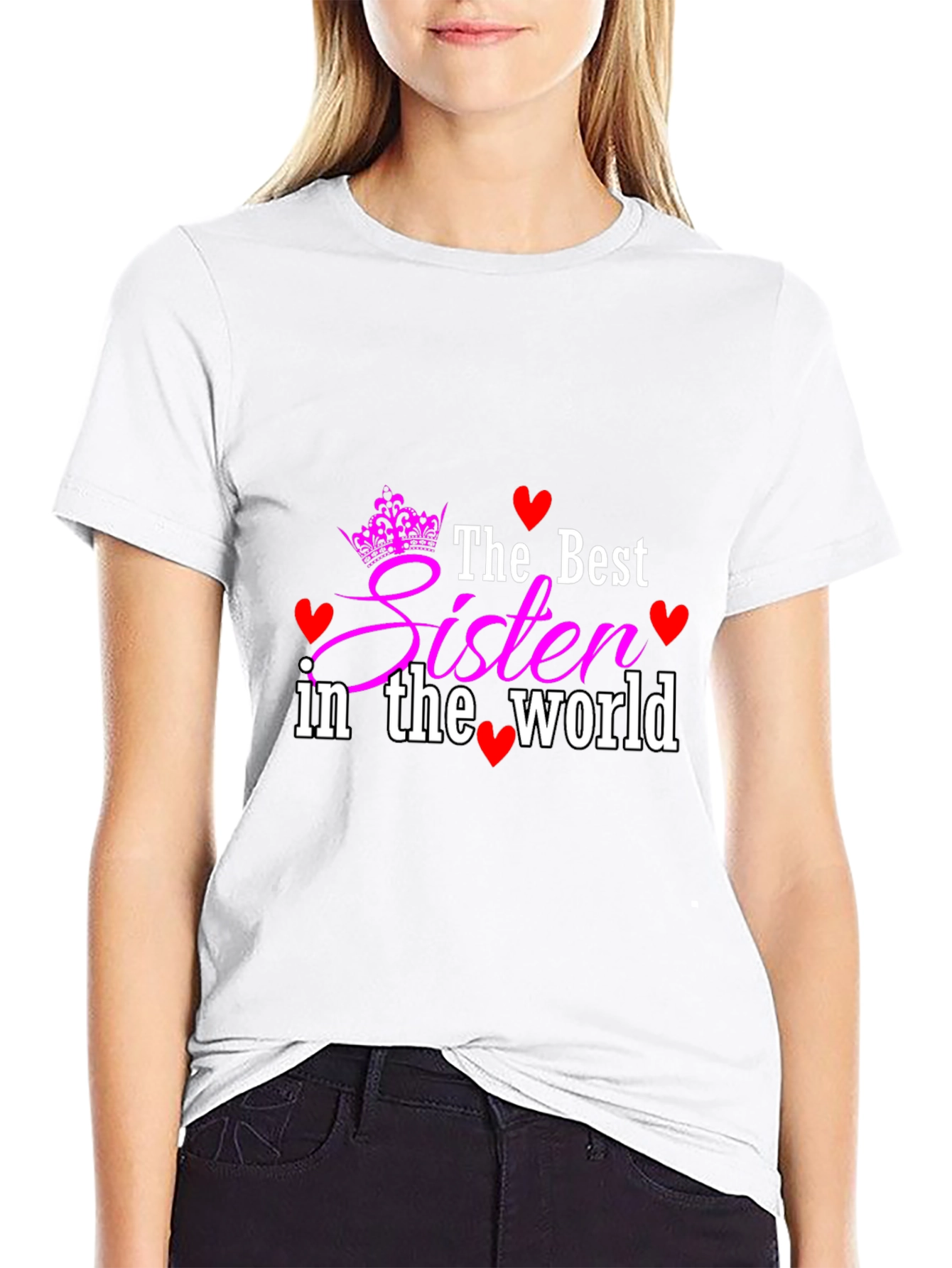Best Sister In The World Black T-Shirt