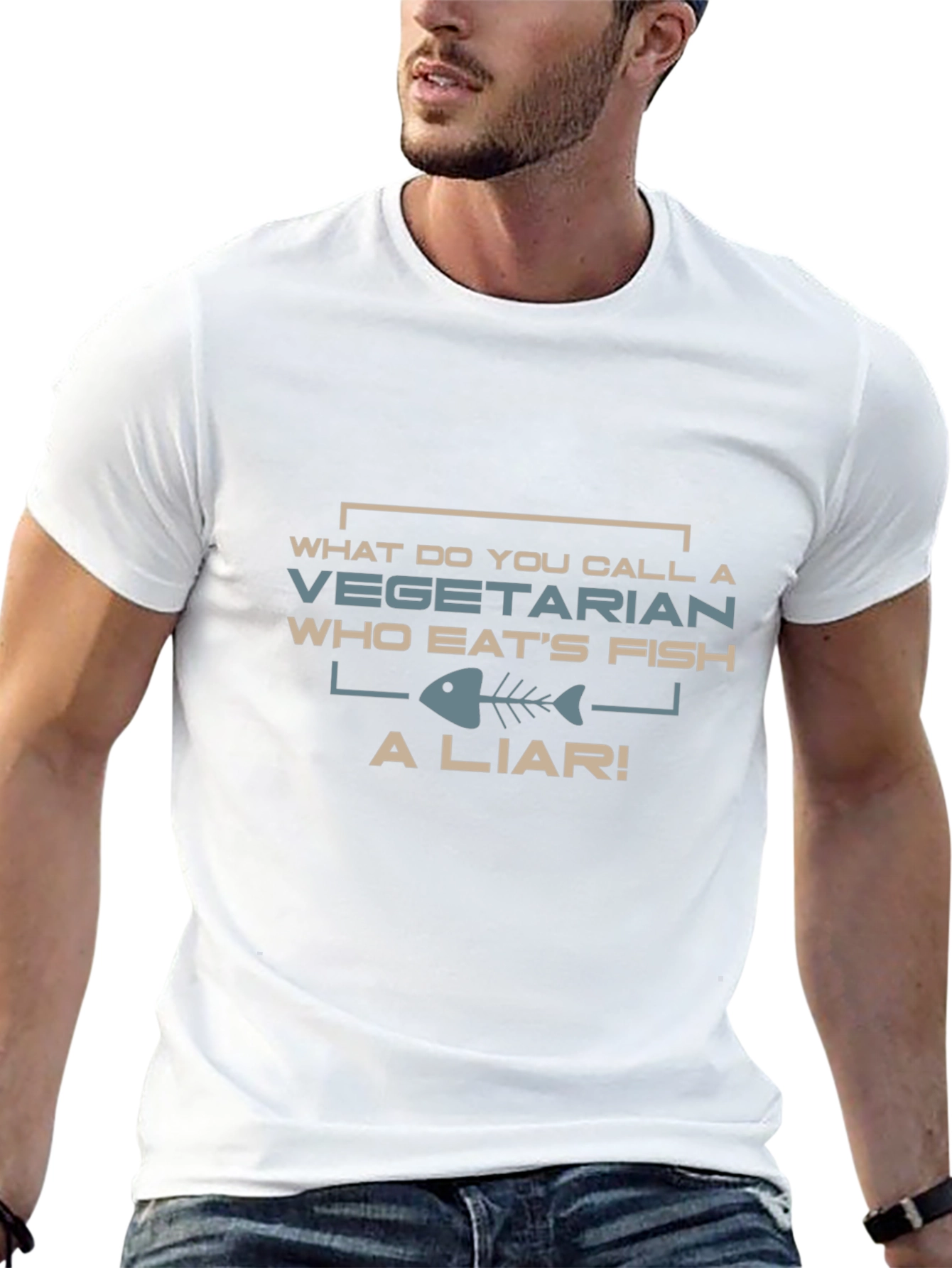 Vegetarian Who Eats Fish - A Liar! T-Shirt
