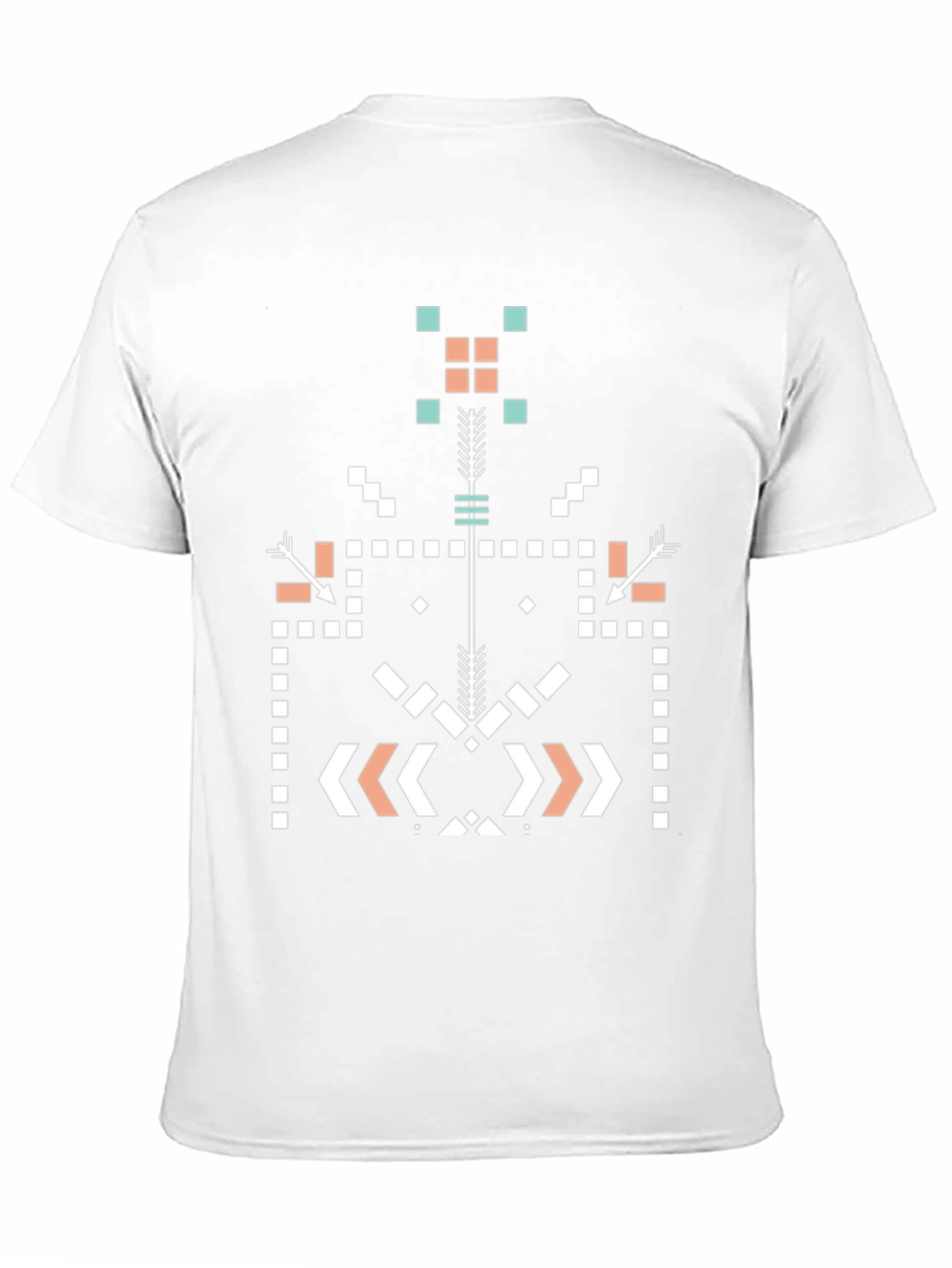 Geometric Tribal Pattern Black Tee