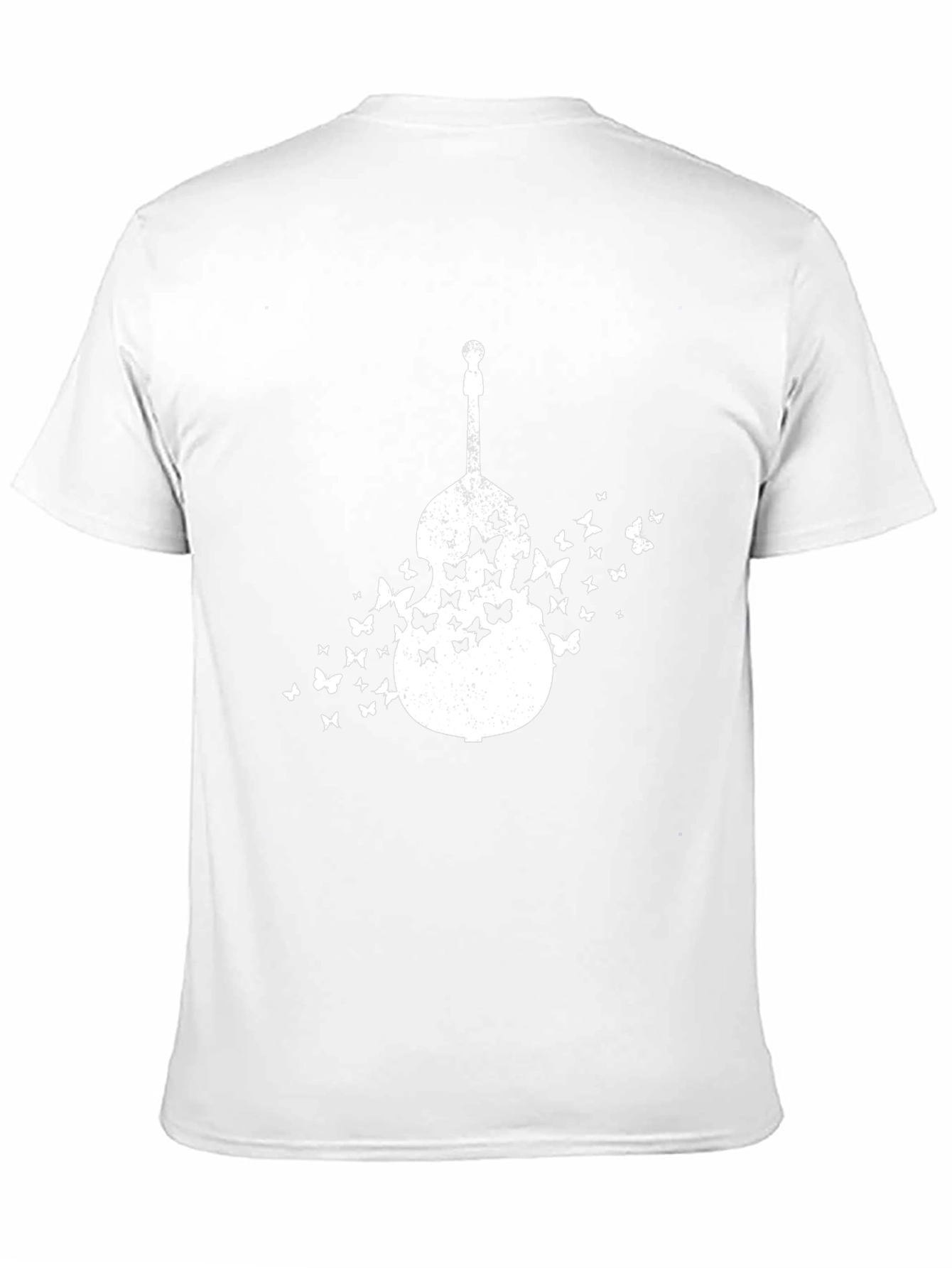 Bass Guitar Butterfly Graphic T-Shirt