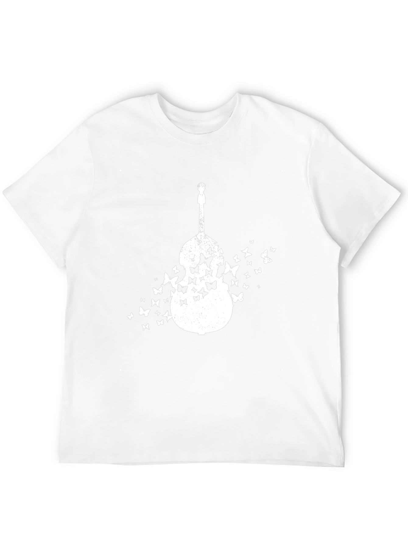 Bass Guitar Butterfly Graphic T-Shirt