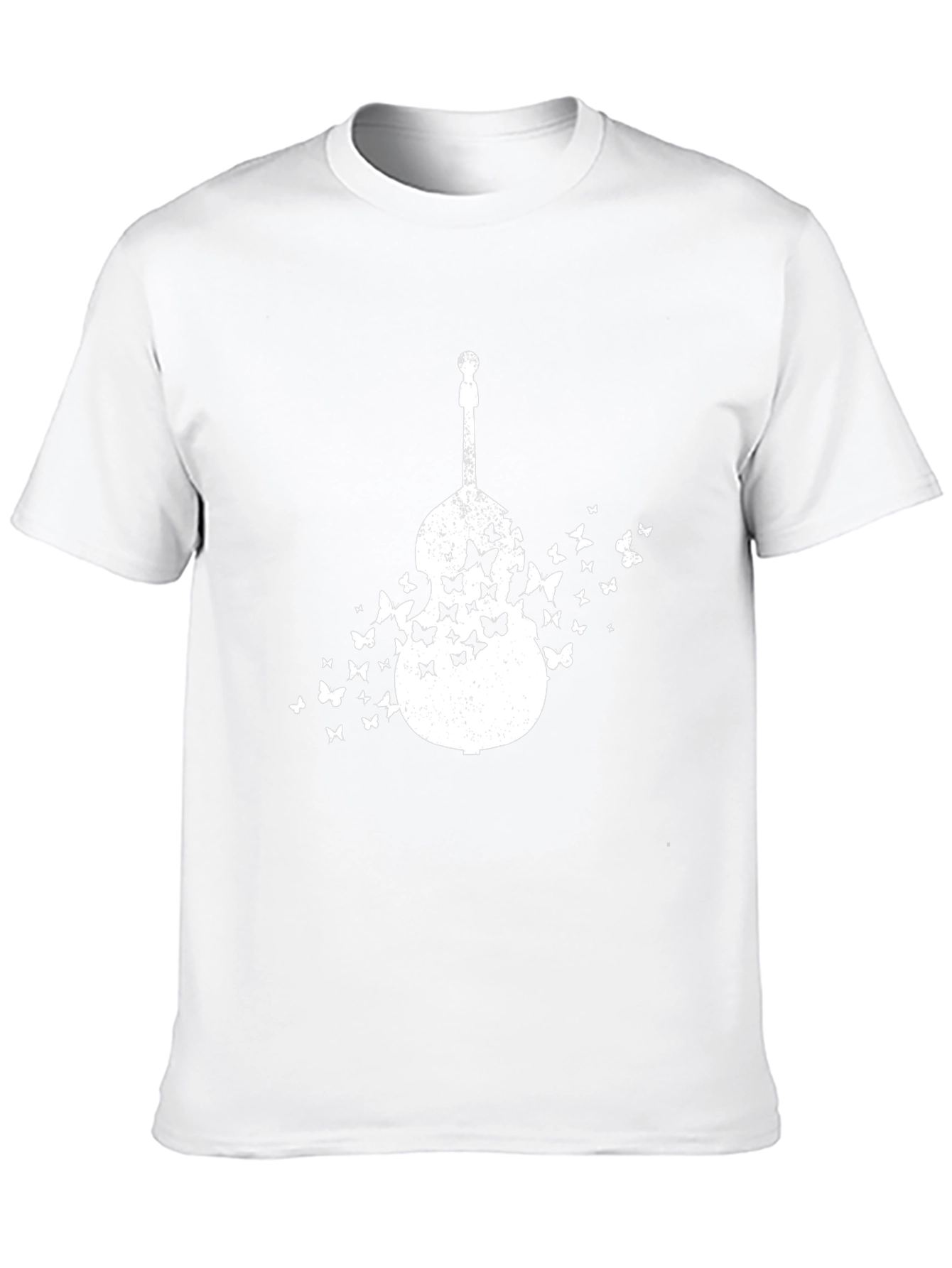 Bass Guitar Butterfly Graphic T-Shirt