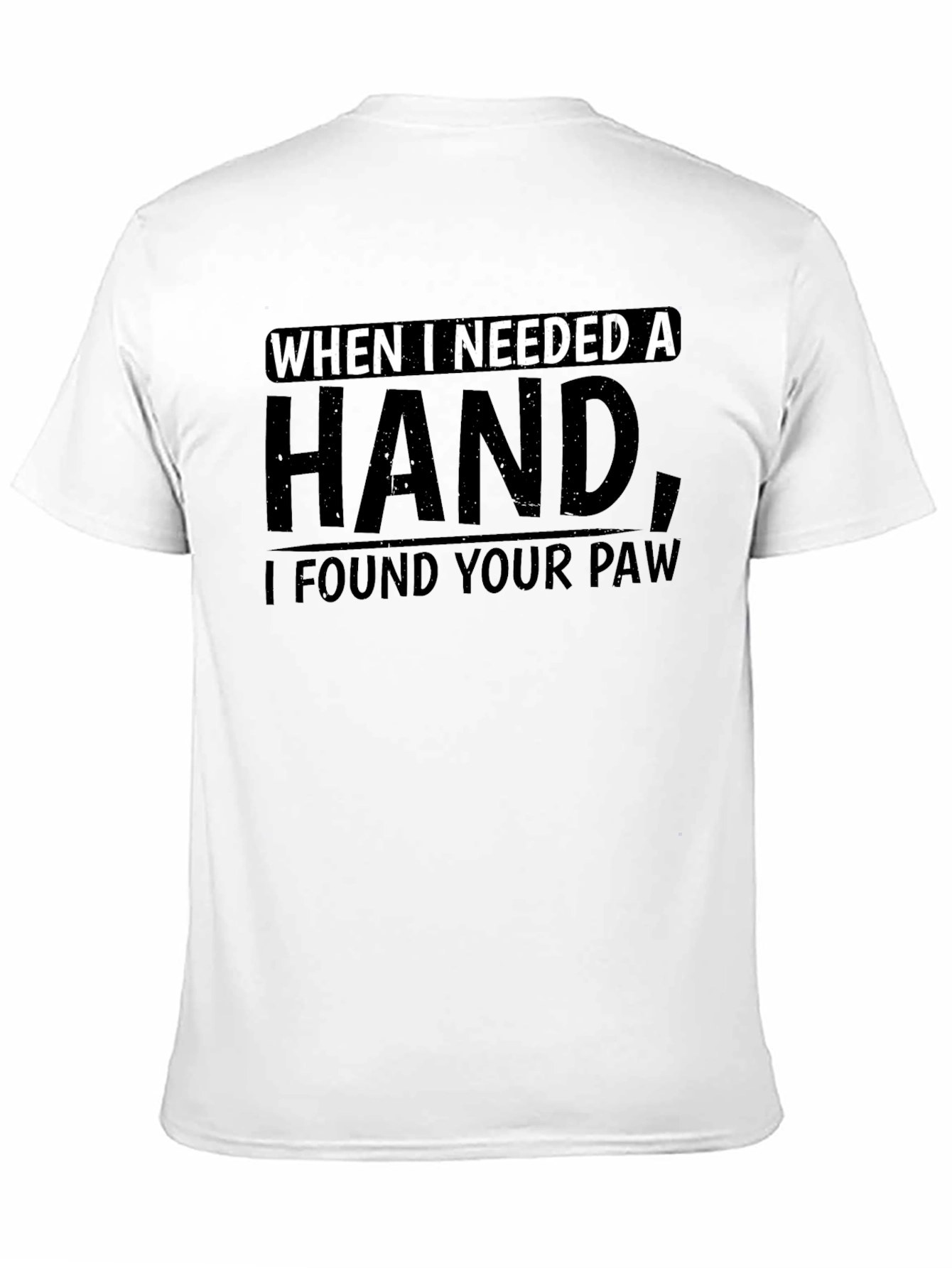Paw Print Love Mens Black Graphic Tee
