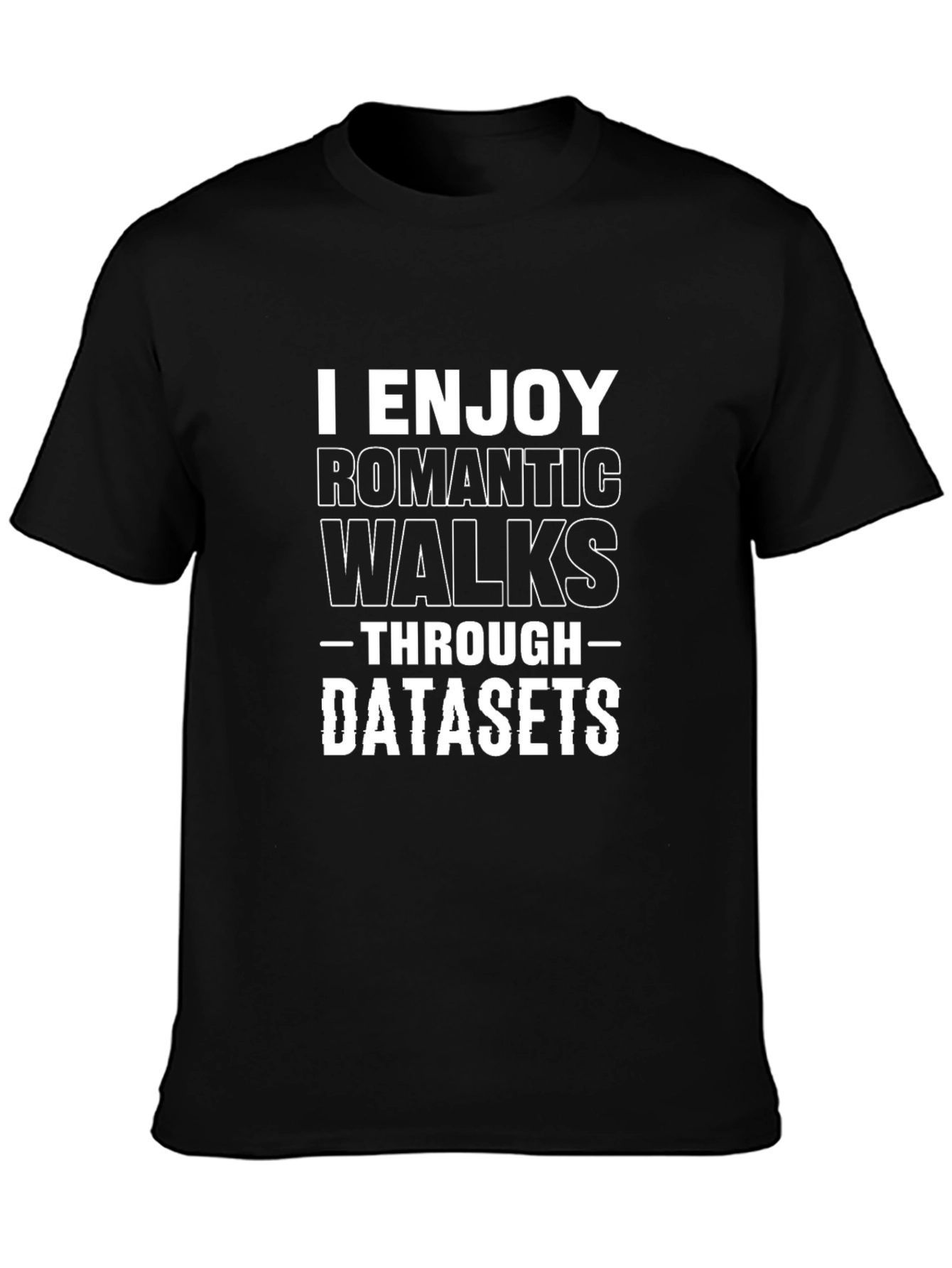 Romantic Walks Through Datasets Black Cotton T-Shirt