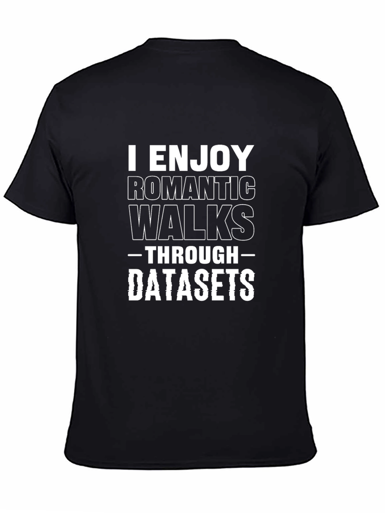 Romantic Walks Through Datasets Black Cotton T-Shirt