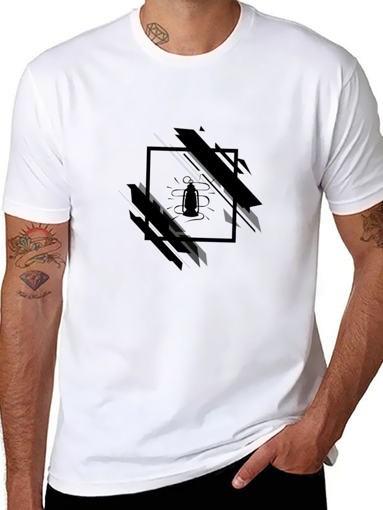 Mens Black Graphic T-Shirt