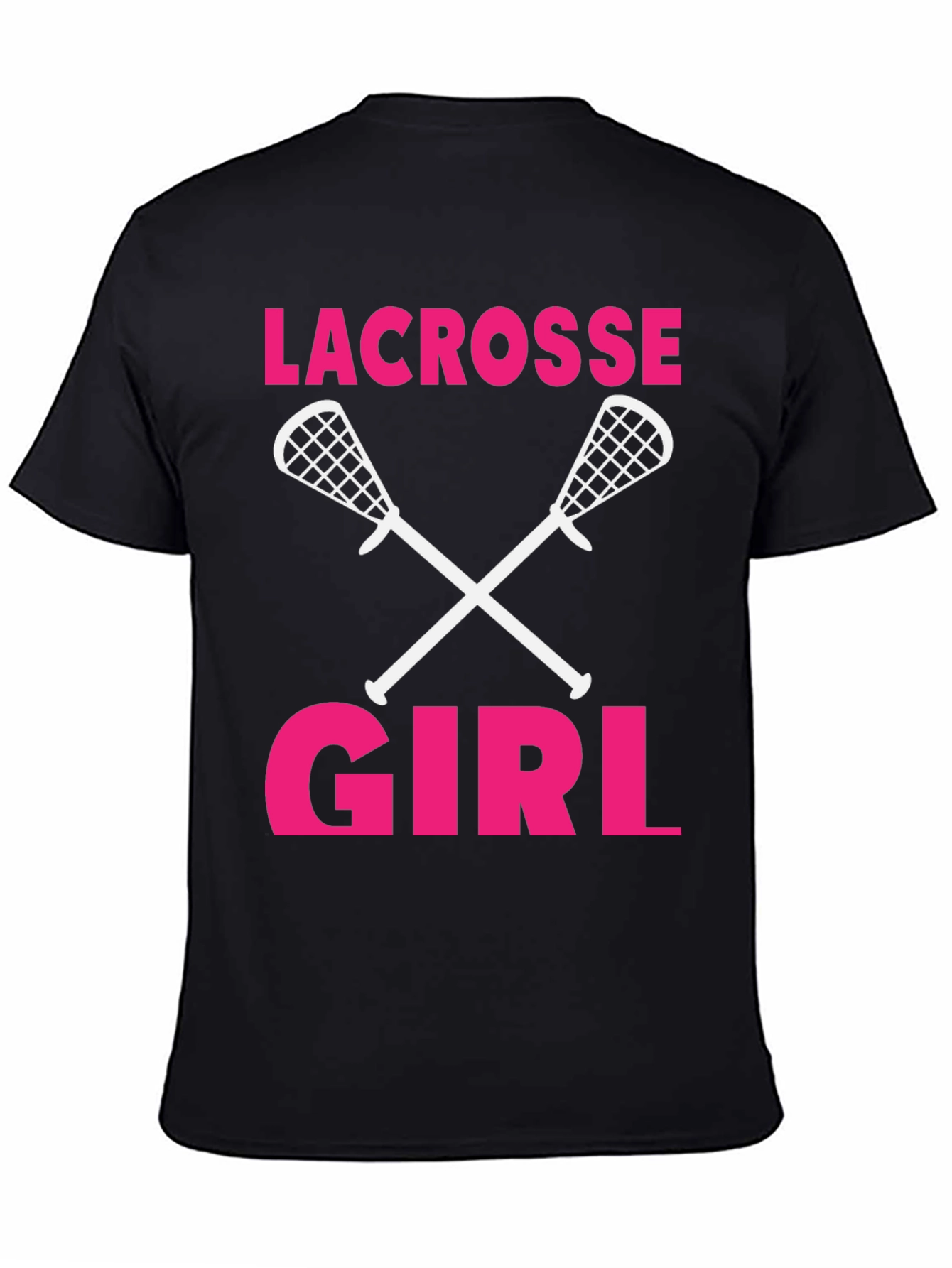 Lacrosse Girl T-Shirt - Crossed Sticks Design