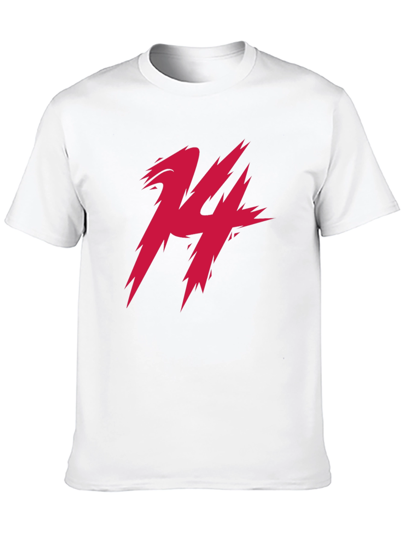 Edgy Red 14 Graphic Print Black Tee