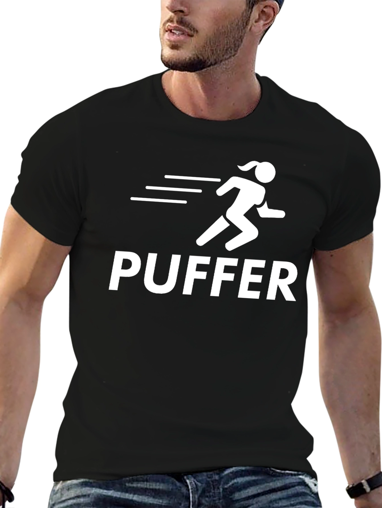 Puffer Woman Runner Graphic T-Shirt