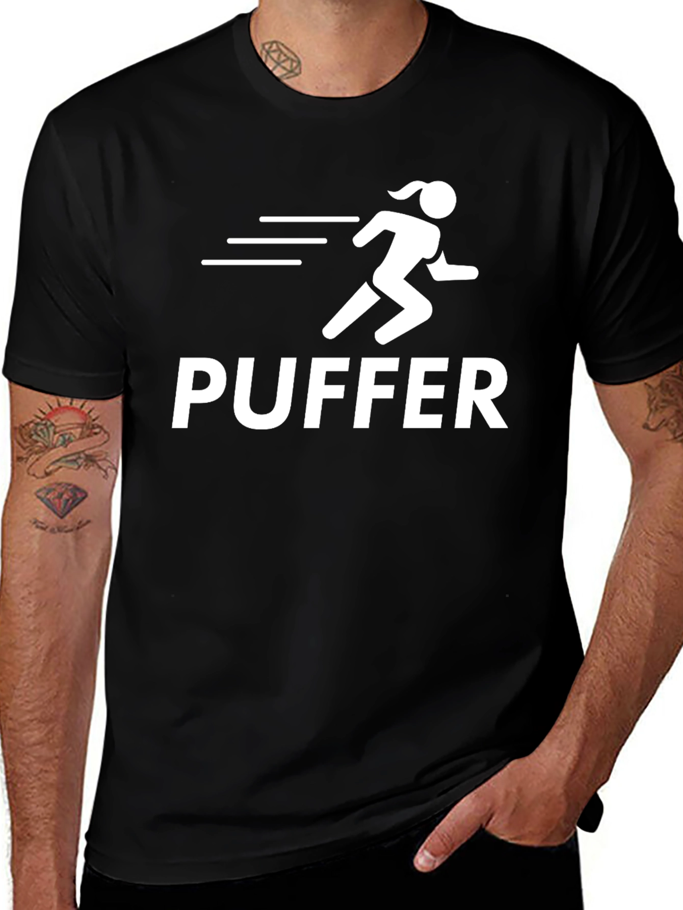 Puffer Woman Runner Graphic T-Shirt