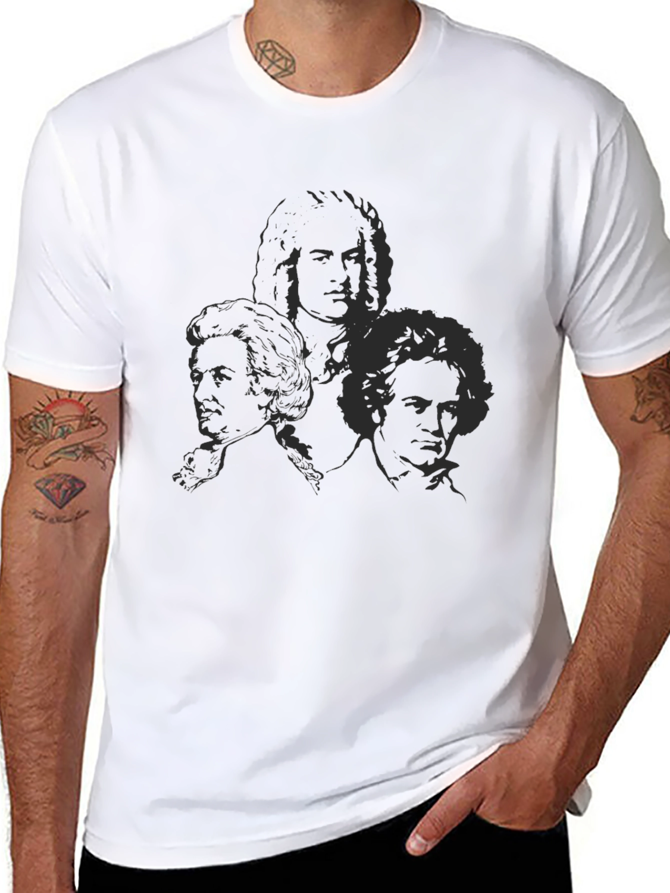 Classical Composers Graphic Tee - Black