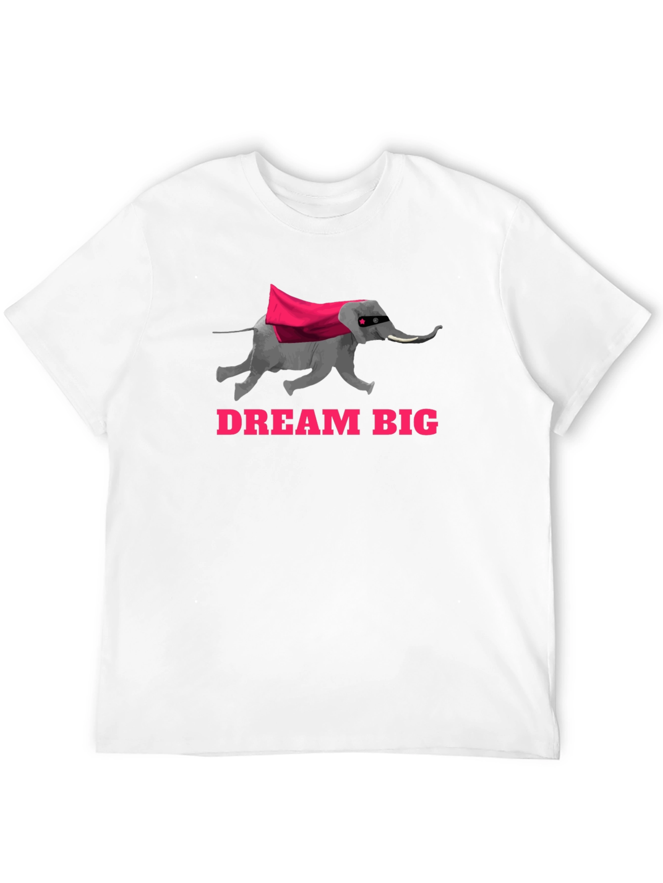 Dream Big Elephant Superhero Graphic T-Shirt