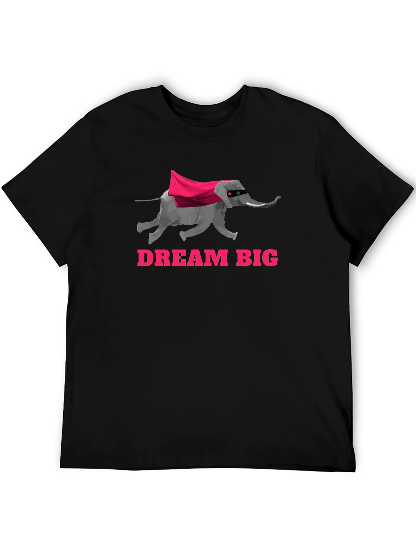 Dream Big Elephant Superhero Graphic T-Shirt
