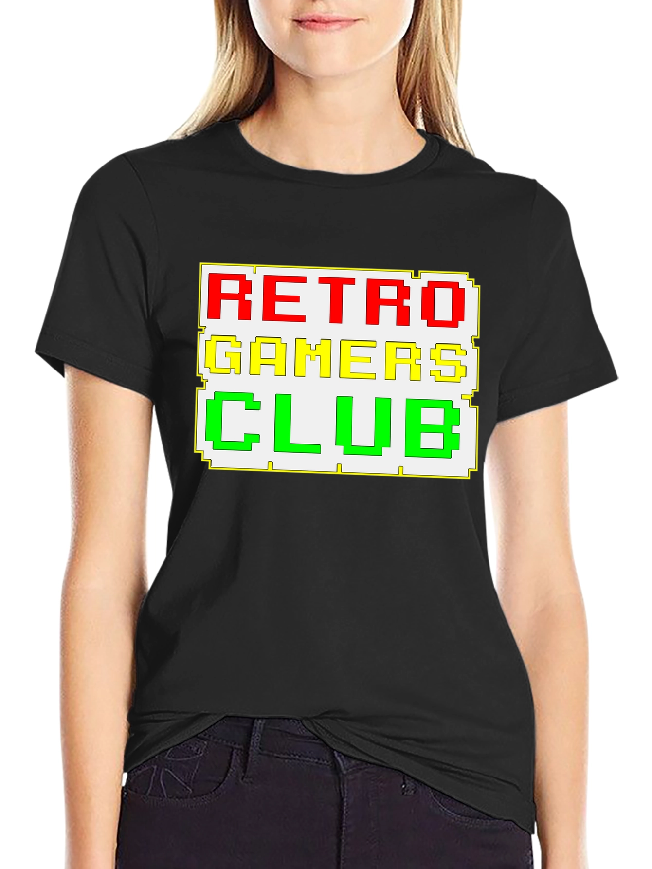 Retro Gamers Club T-Shirt - Black Cotton Tee