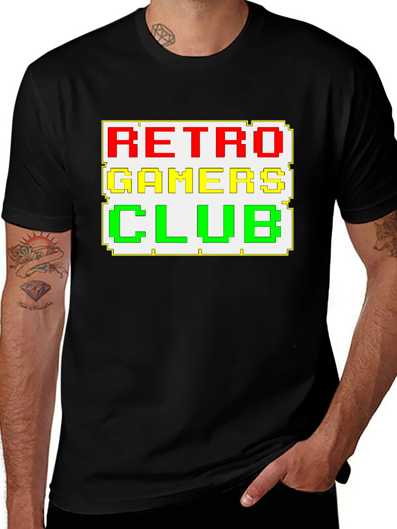 Retro Gamers Club T-Shirt - Black Cotton Tee