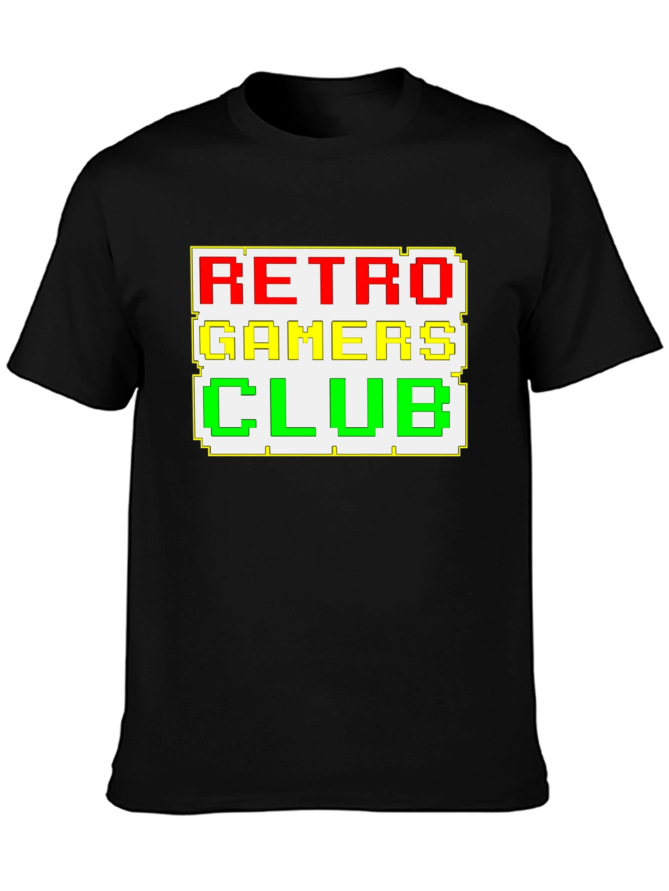 Retro Gamers Club T-Shirt - Black Cotton Tee